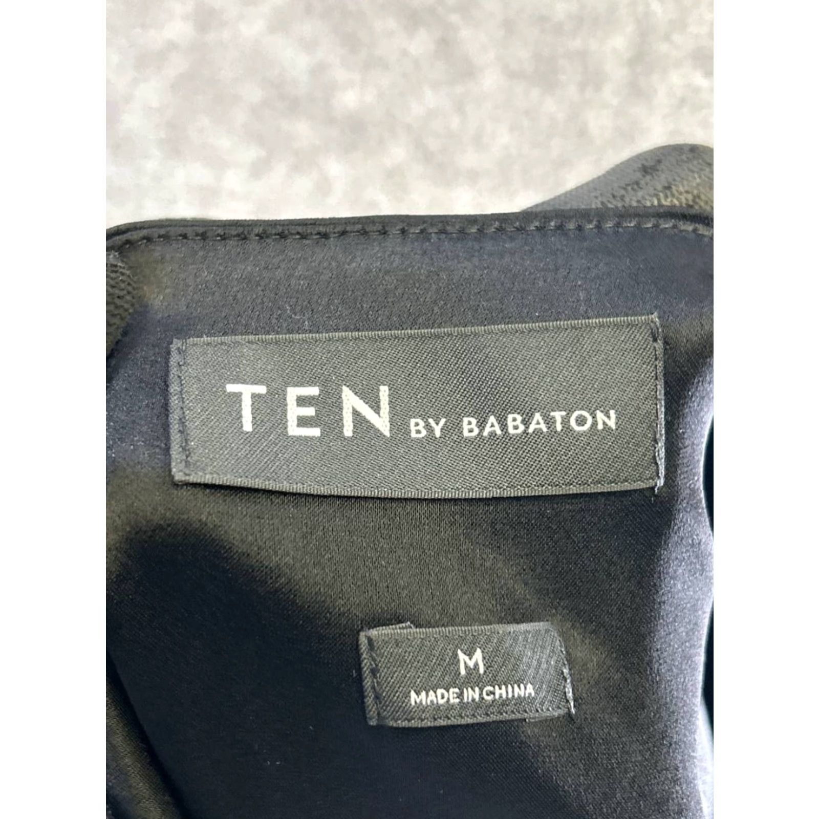 Babaton Ten Dress Womens Medium Black Satin Bodycon Blouson New