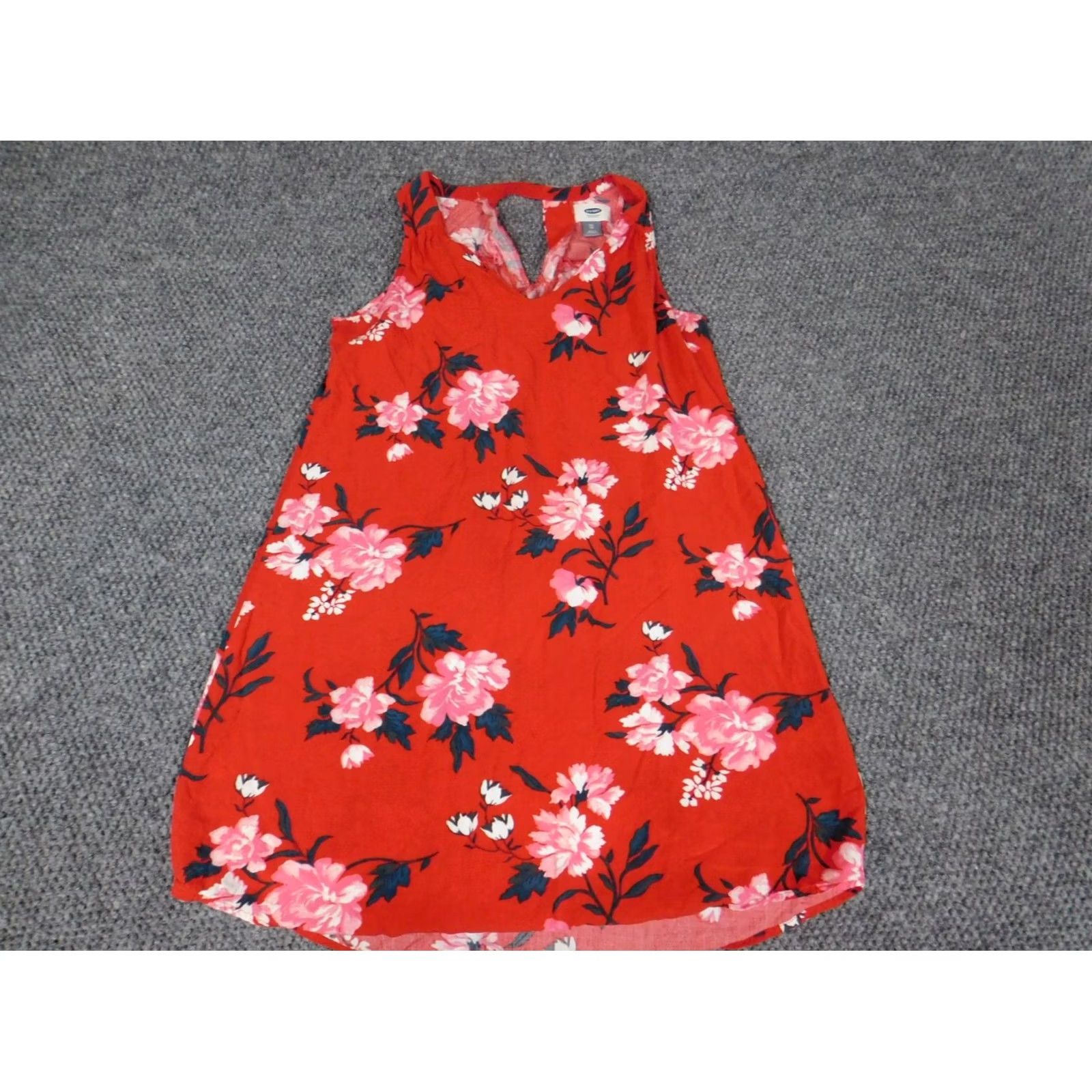 Old Navy Old Navy Blouse XS Women Red Floral Sleeveless Crew Neck Dolman Sleeve Stretch Pullover Casual Vintage No Size XS / US 0-2 / IT 36-38 - 5 Thumbnail