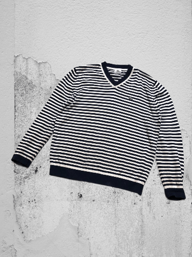 Lacoste Vintage Lacoste Jumper Sweater Knitwear Striped Size US XXL / EU 58 / 5 - 1 Thumbnail