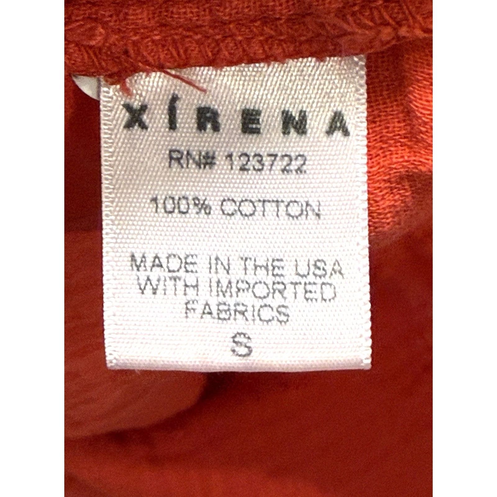 Xirena Xirena Scout Shirt Redish Orange Women’s Small L/S Button Front Gauze Coastal Bohemian Basic Casual Travel Shirt Womens Size S / US 4 / IT 40 - 6 Thumbnail