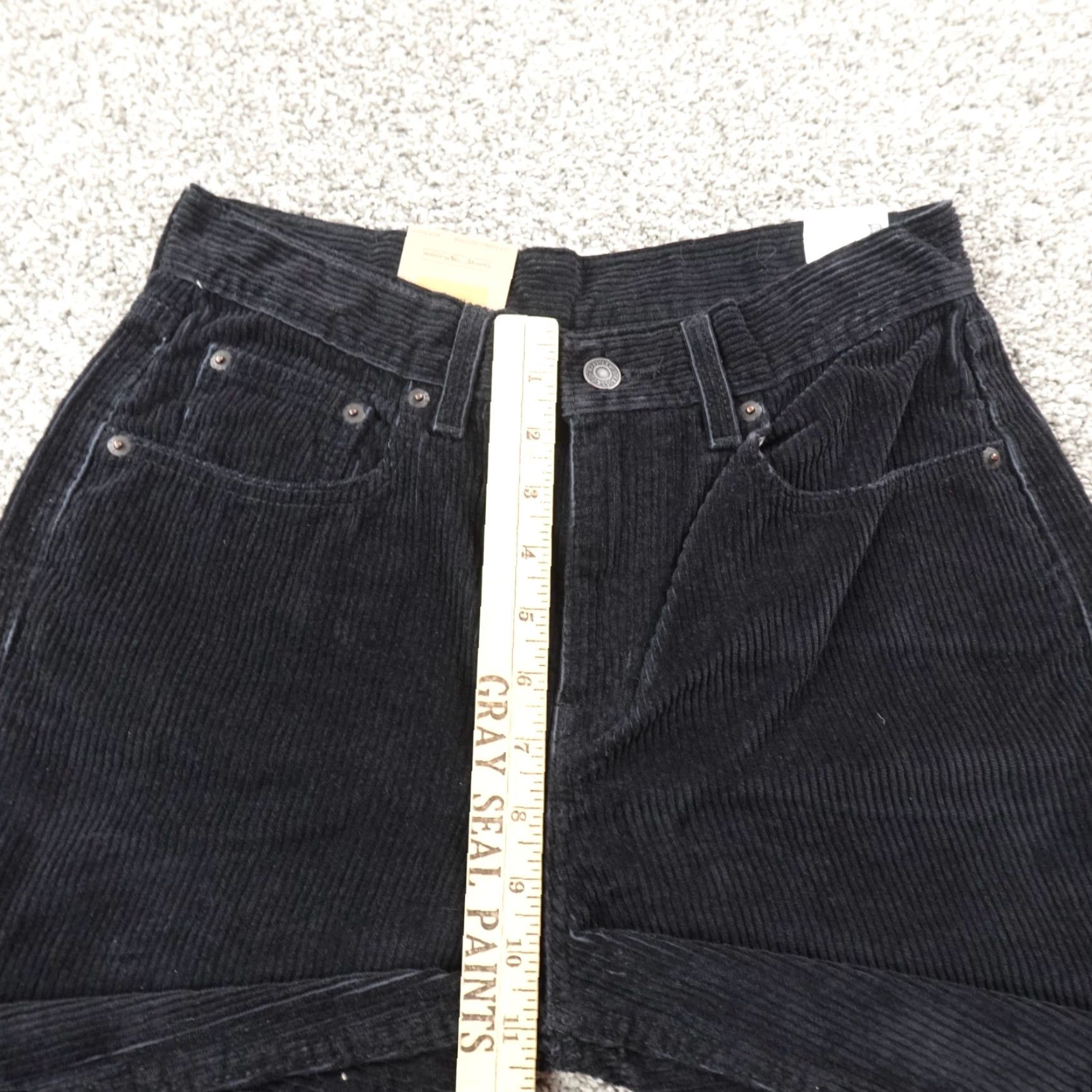 Levi's Levi's Jeans Womens 27 Corduroy 5 Pocket High Rise Dark Black Denim Pants Size 27" / US 4 / IT 40 - 5 Thumbnail
