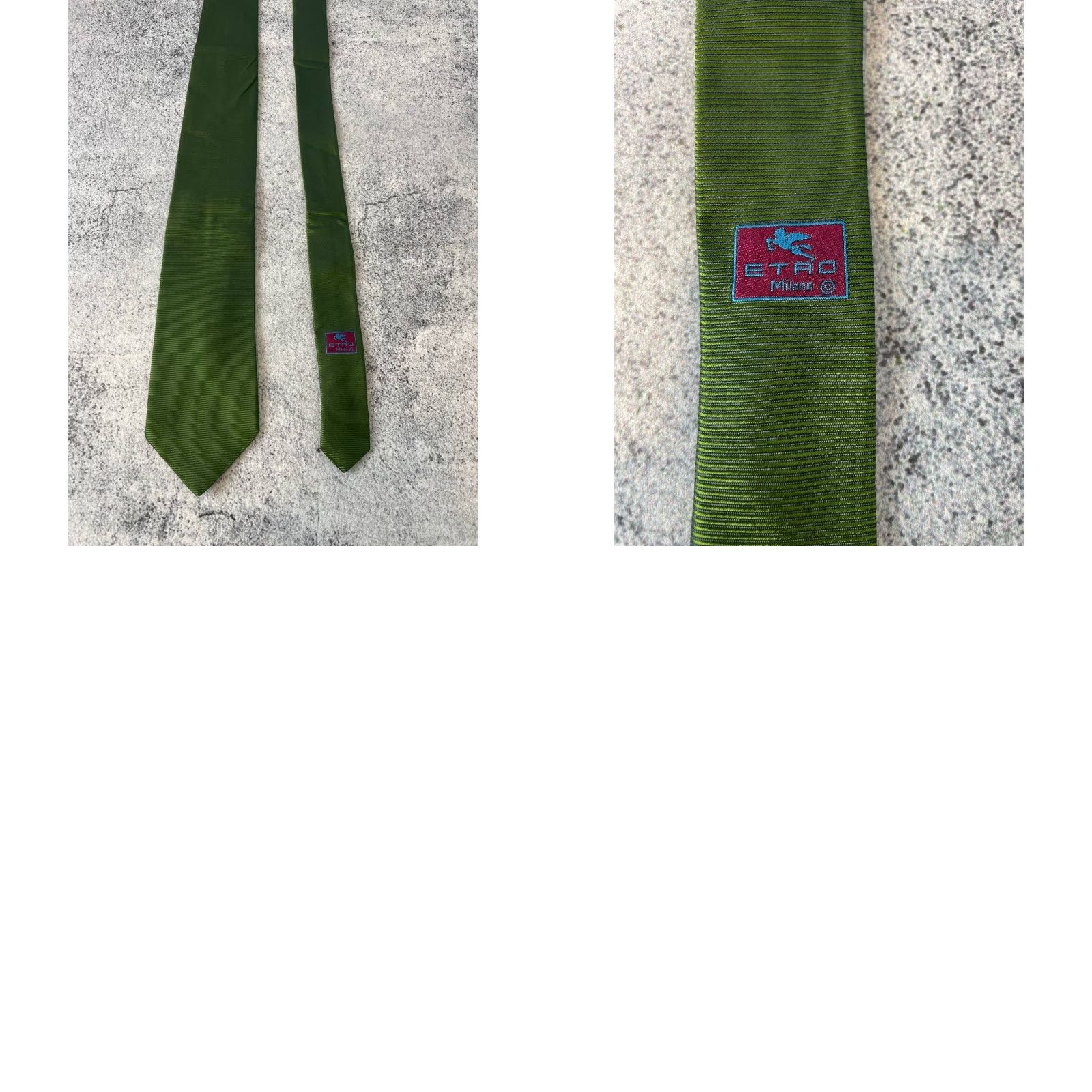 Etro Etro Milano Mens Tie Green Silk Adjustable Necktie Designer Milano Casual Necktie Mens Green Silk Etro Milano Tie Adjustable Classic Modern Size ONE SIZE - 8 Thumbnail