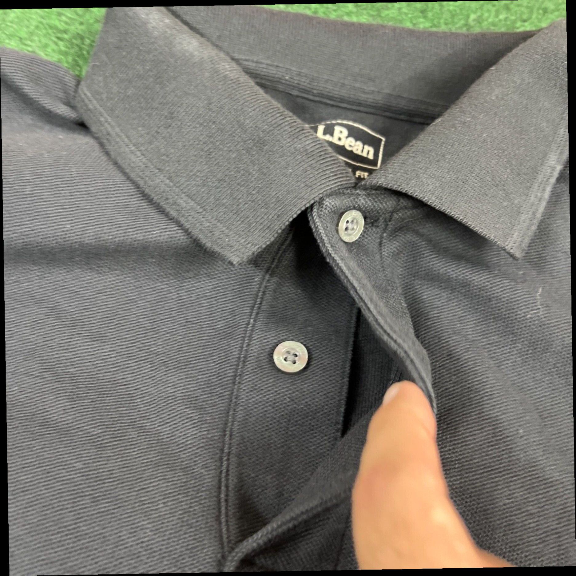 Vintage L.L. Bean Men's Polo, Long Sleeve, Traditional Fit,XL , Black Size US XL / EU 56 / 4 - 6 Thumbnail