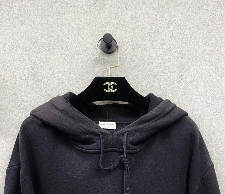 Saint Laurent Paris Saint Laurent ParisSS23 Solid Long Sleeve Hoodie 2504-Next Size US L / EU 52-54 / 3 - 4 Thumbnail