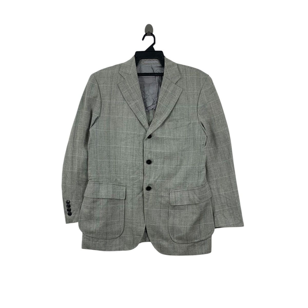 Lanvin Vintage LANVIN COLLECTION HERRINGBONE Pattern 3 Button Size 46R - 1 Thumbnail