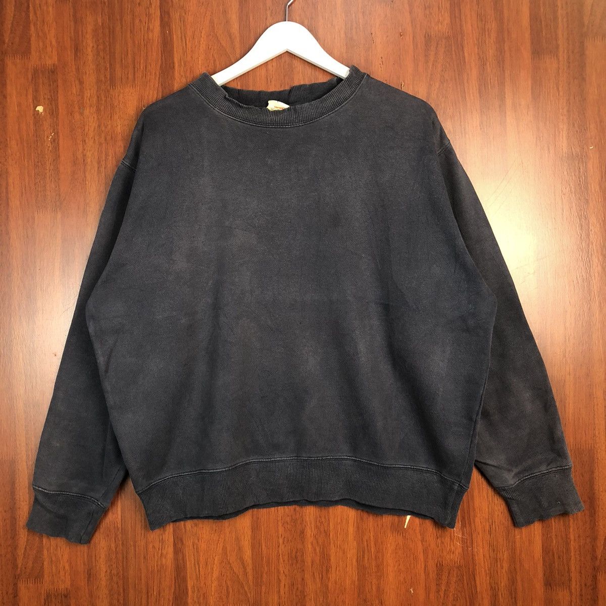 Hanes × Vintage Hanes Dark Blue Sweatshirt #7548 Size US XL / EU 56 / 4 - 1 Thumbnail