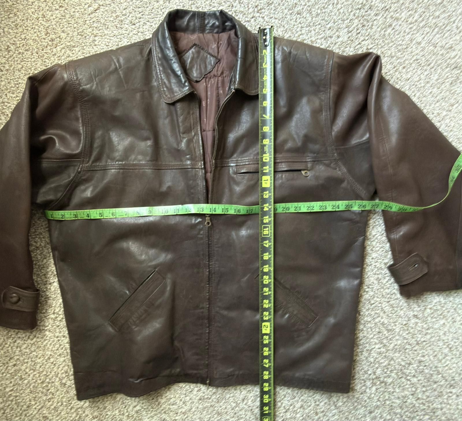 Other VINTAGE BOSS LEATHERS Men's XL Brown Leather Jacket Size US XL / EU 56 / 4 - 7 Thumbnail