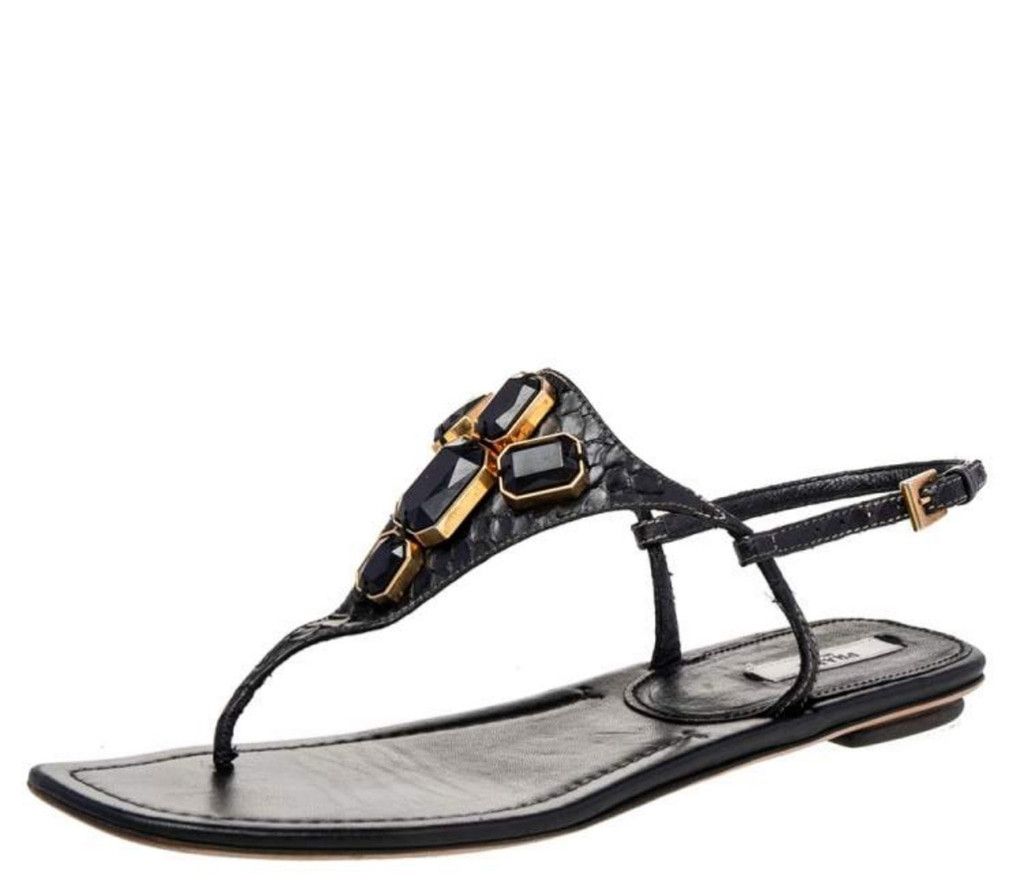 Prada Prada Milano Black Python Embellished size 38.5 Italian Size US 8.5 / IT 38.5 - 1 Thumbnail