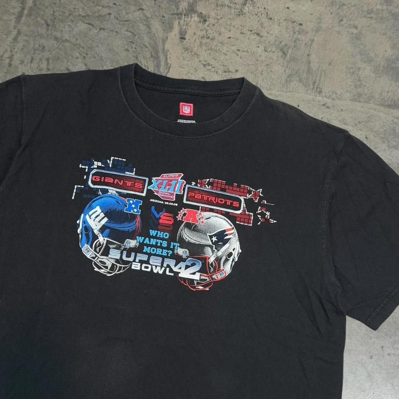 NFL × Vintage Vintage Y2K Super Bowl XLII Giants vs. Patriots T-Shirt Size US L / EU 52-54 / 3 - 1 Thumbnail