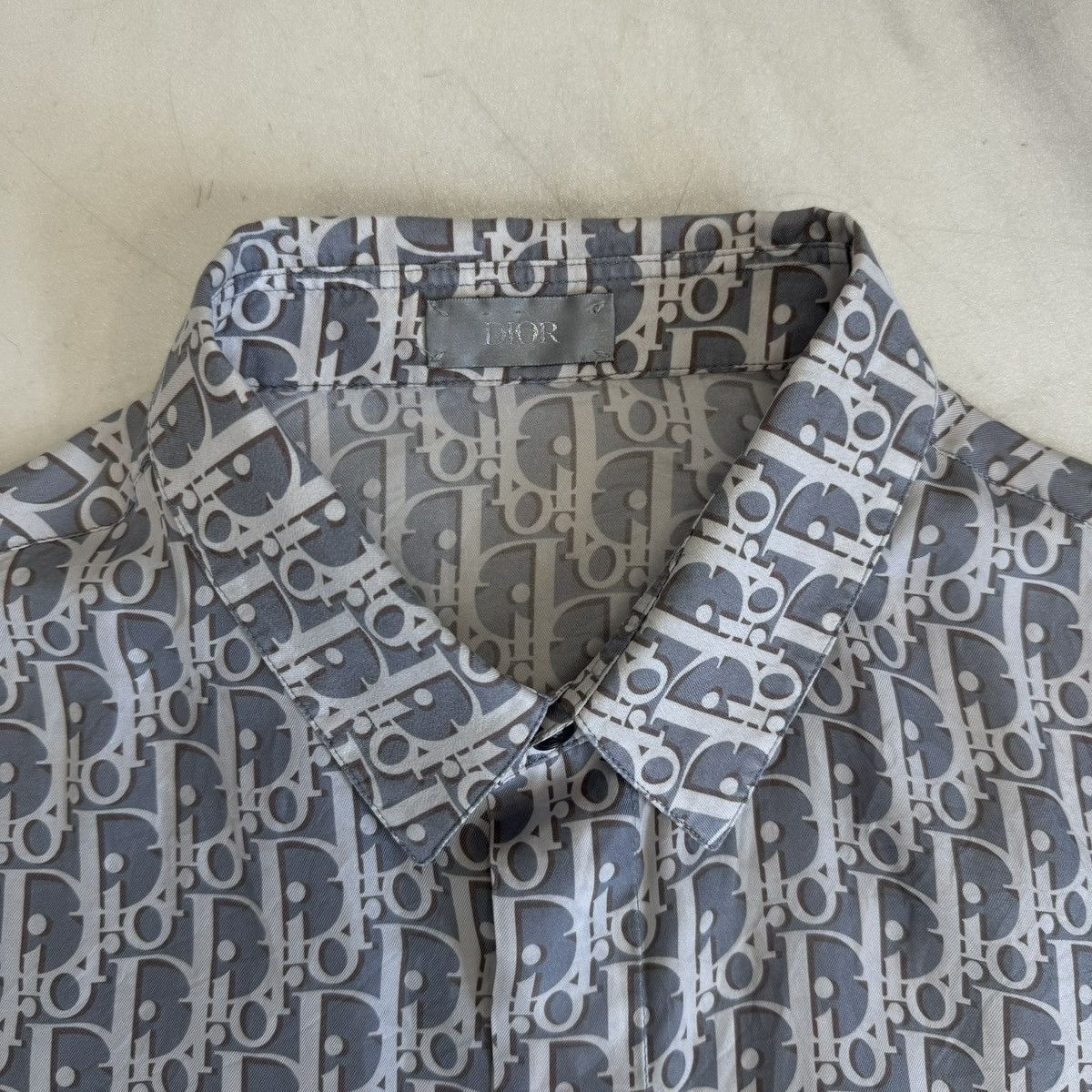 Dior Dior Oblique Silk Shirt Grey/White Size US L / EU 52-54 / 3 - 3 Thumbnail