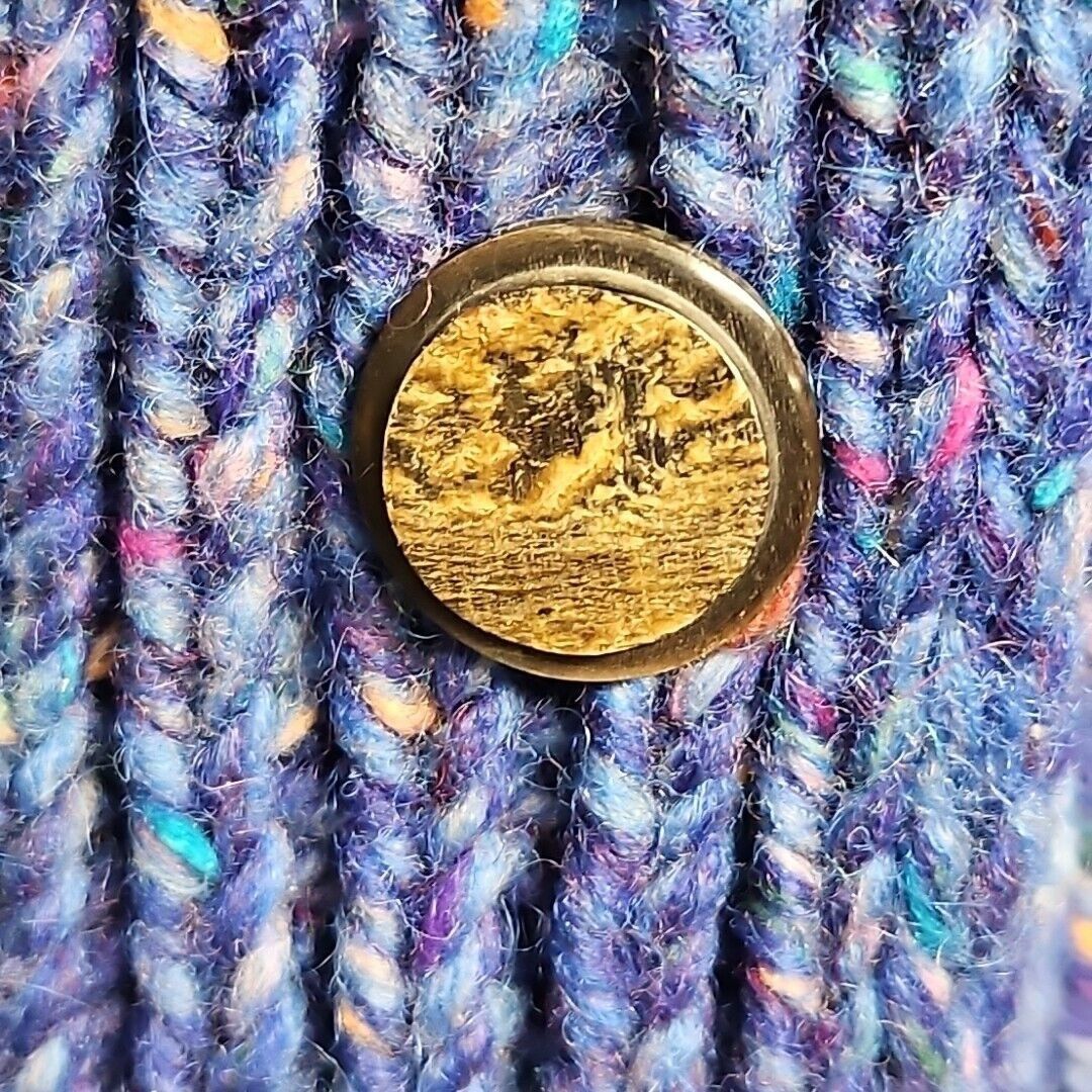 Vintage Vtg Ravelry Wool Sweater Womens M/L Purple Blue Fleck Chunky Size M / US 6-8 / IT 42-44 - 11 Thumbnail