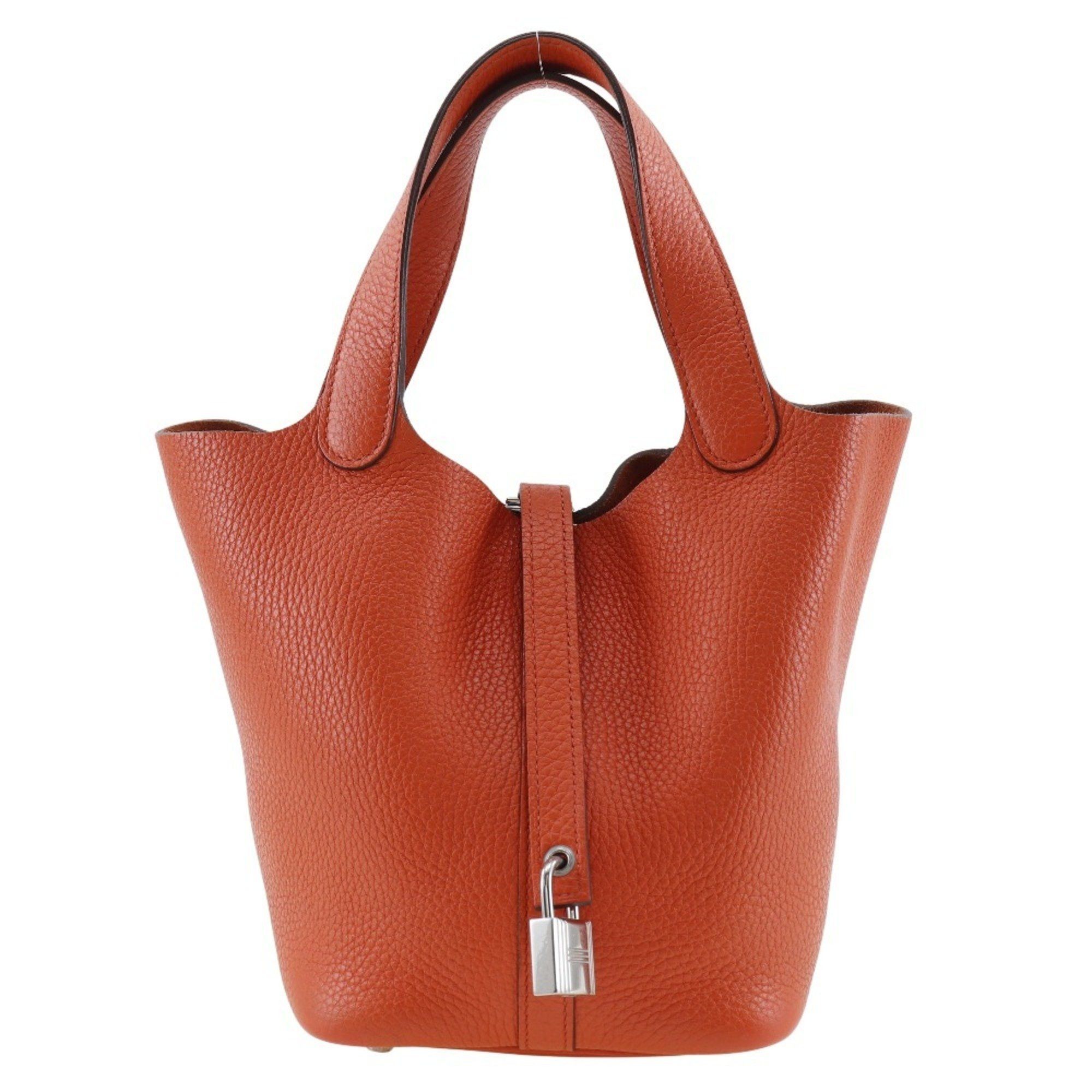 Hermes Hermes Picotin Lock PM Handbag Taurillon Clemence 2016 Orange/X Belt Clasp LockPM Women's Size ONE SIZE - 1 Thumbnail