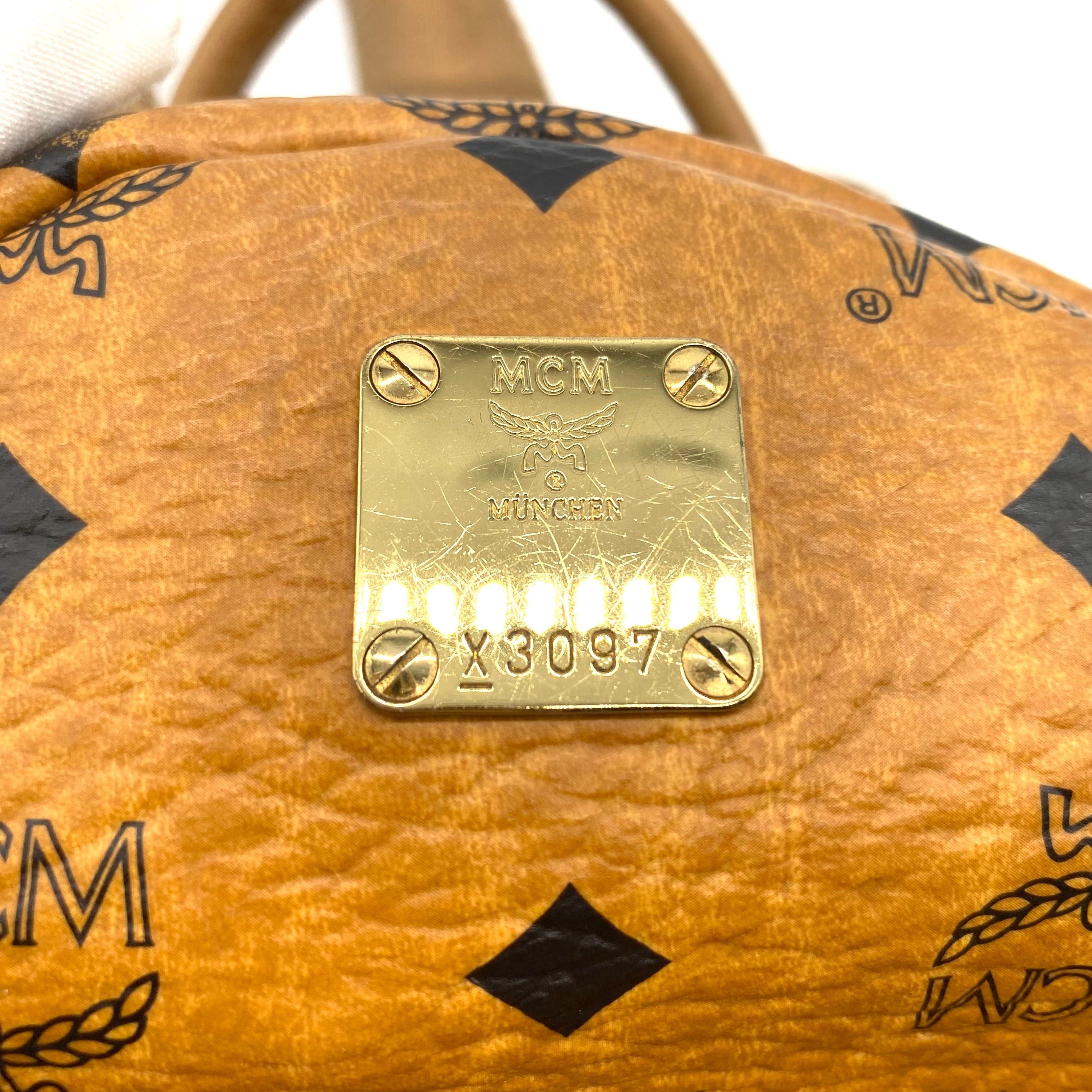 MCM MCM Visetos mini Backpack Cognac Size ONE SIZE - 5 Thumbnail