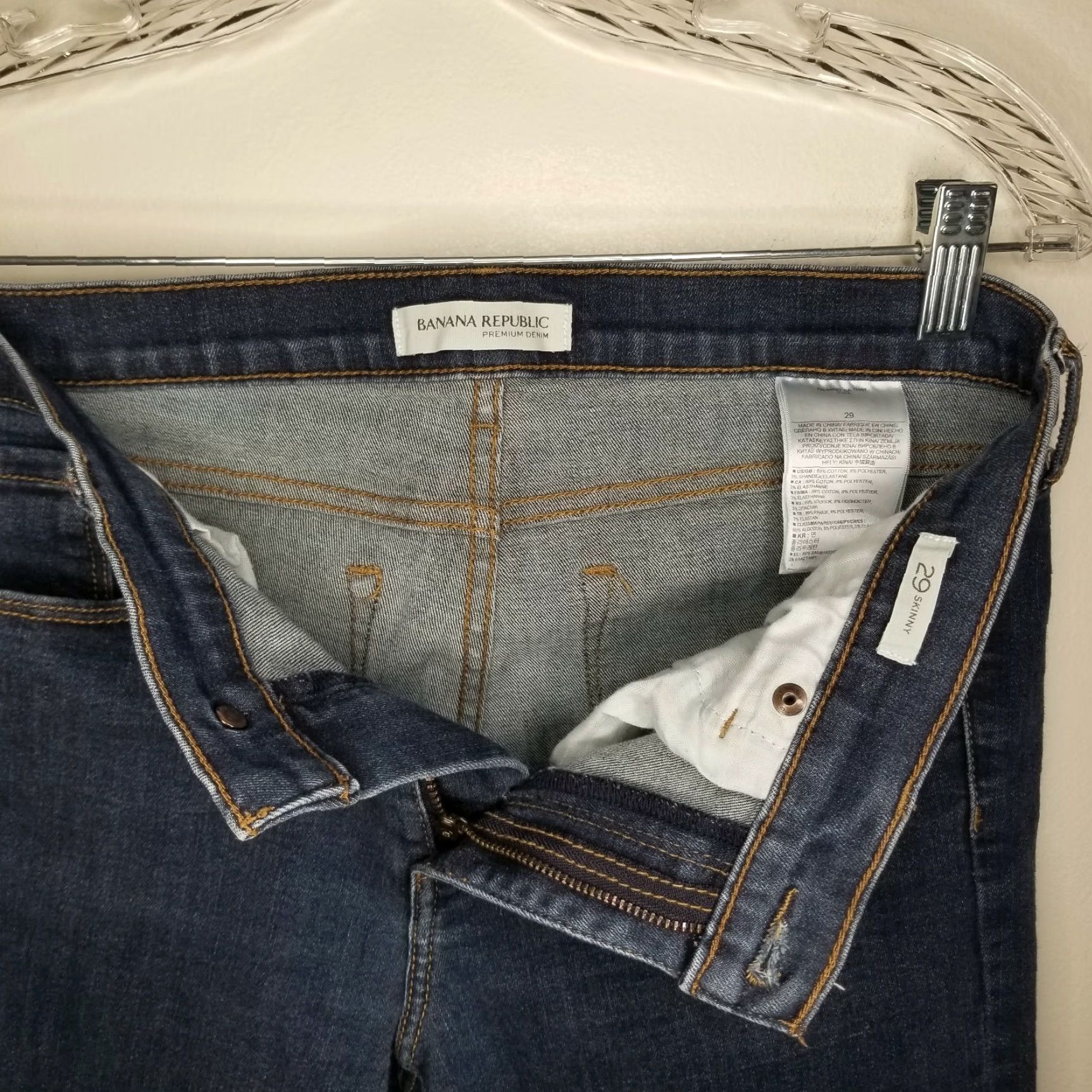 Banana Republic Banana Republic Jeans Skinny Womens Blue 29 Size 29 Regular Waist 31 Inseam 29.5 Blue Denim Girls? Size 29" - 3 Thumbnail