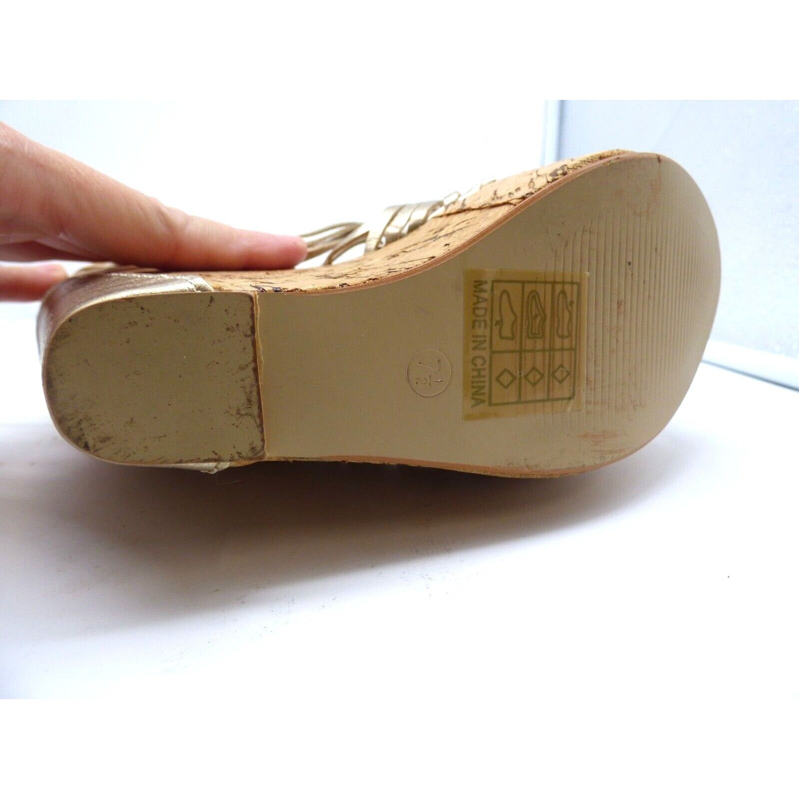 Other Relent Agneta Cork Wedge Sandals, US 7-1/2; Gold Size US 7.5 / IT 37.5 - 6 Thumbnail