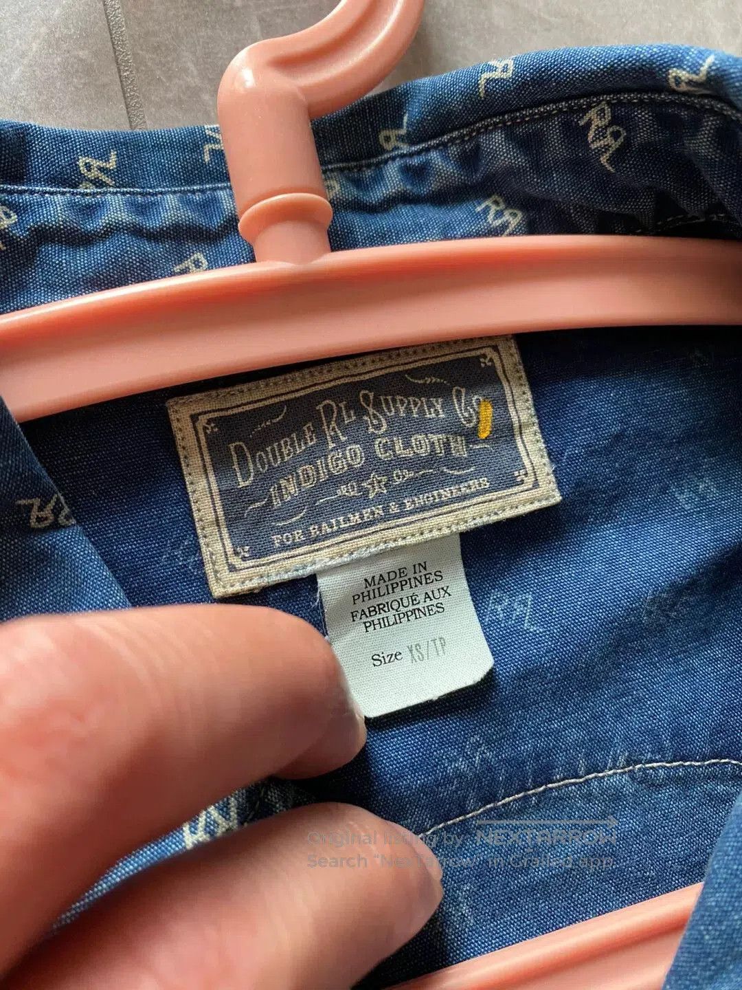 RRL Ralph Lauren RRL Blue Dye Long Sleeve Shirt. Size US XS / EU 42 / 0 - 3 Thumbnail