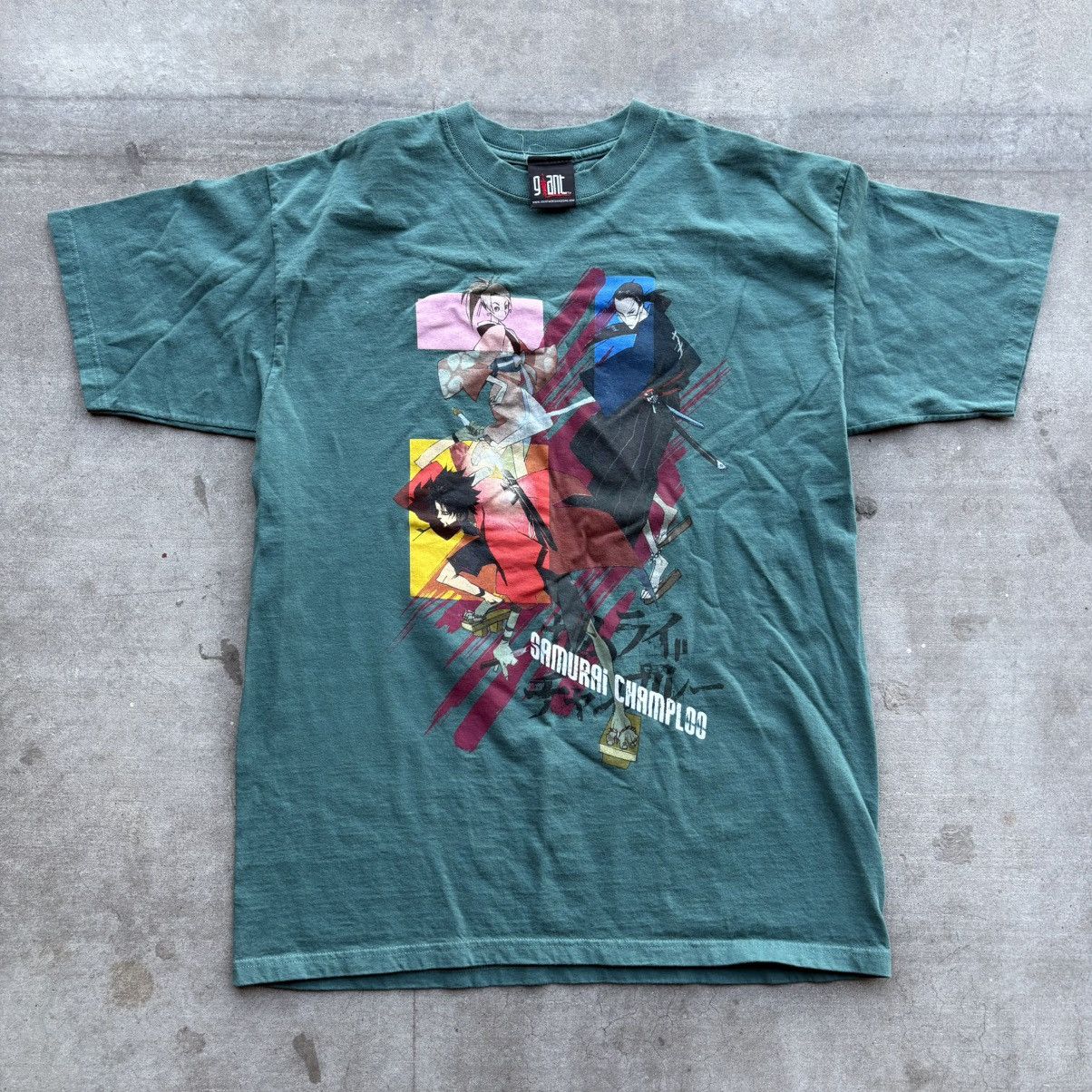Giant × Vintage Vintage 1999 Giant Tag Samurai Champloo Anime Manga Tee ...