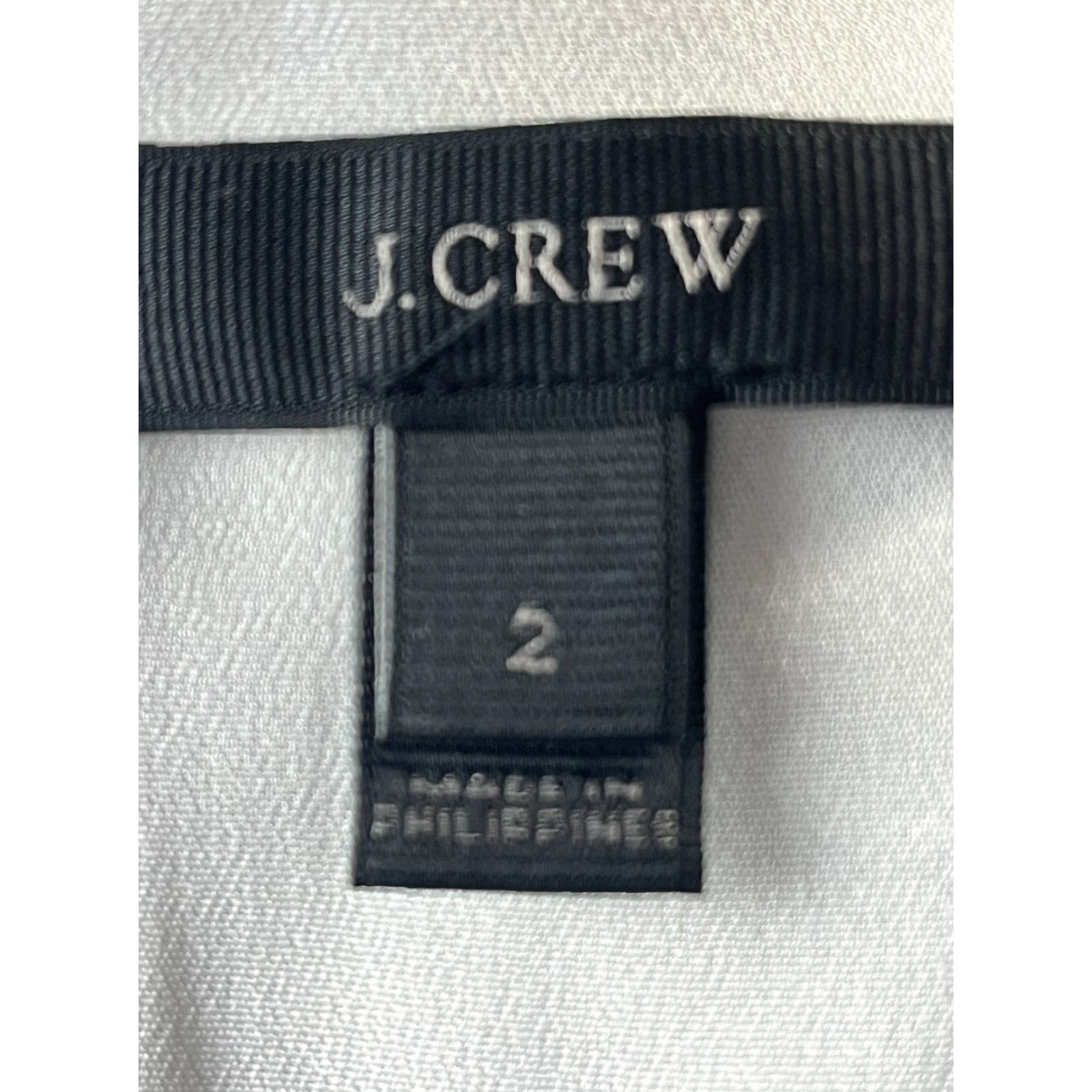 J.Crew VINTAGE J.CREW Short Sleeve Sheath Dress Navy White Geometric Lace Sz 2 Womens Size 26" / US 2 / IT 38 - 7 Thumbnail