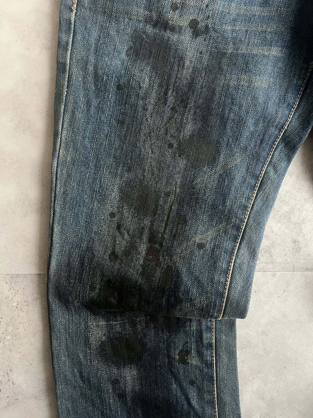 Japanese Brand Buzz Spunky “Kiss” Studded Mud Wash Jeans Size US 29 - 4 Thumbnail