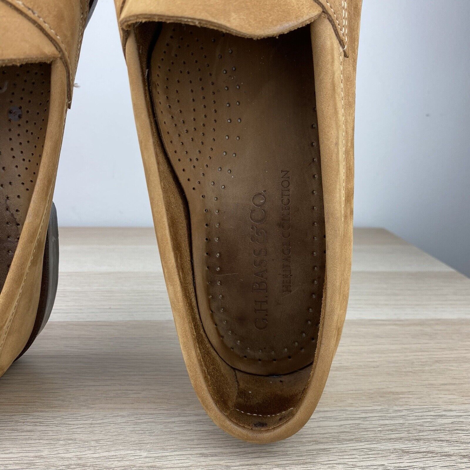 G.H. Bass & Co. GH Bass Mens 11.5D Weejuns Soft Suede Penny Loafers Heritage Size US 11.5 / EU 44-45 - 12 Thumbnail