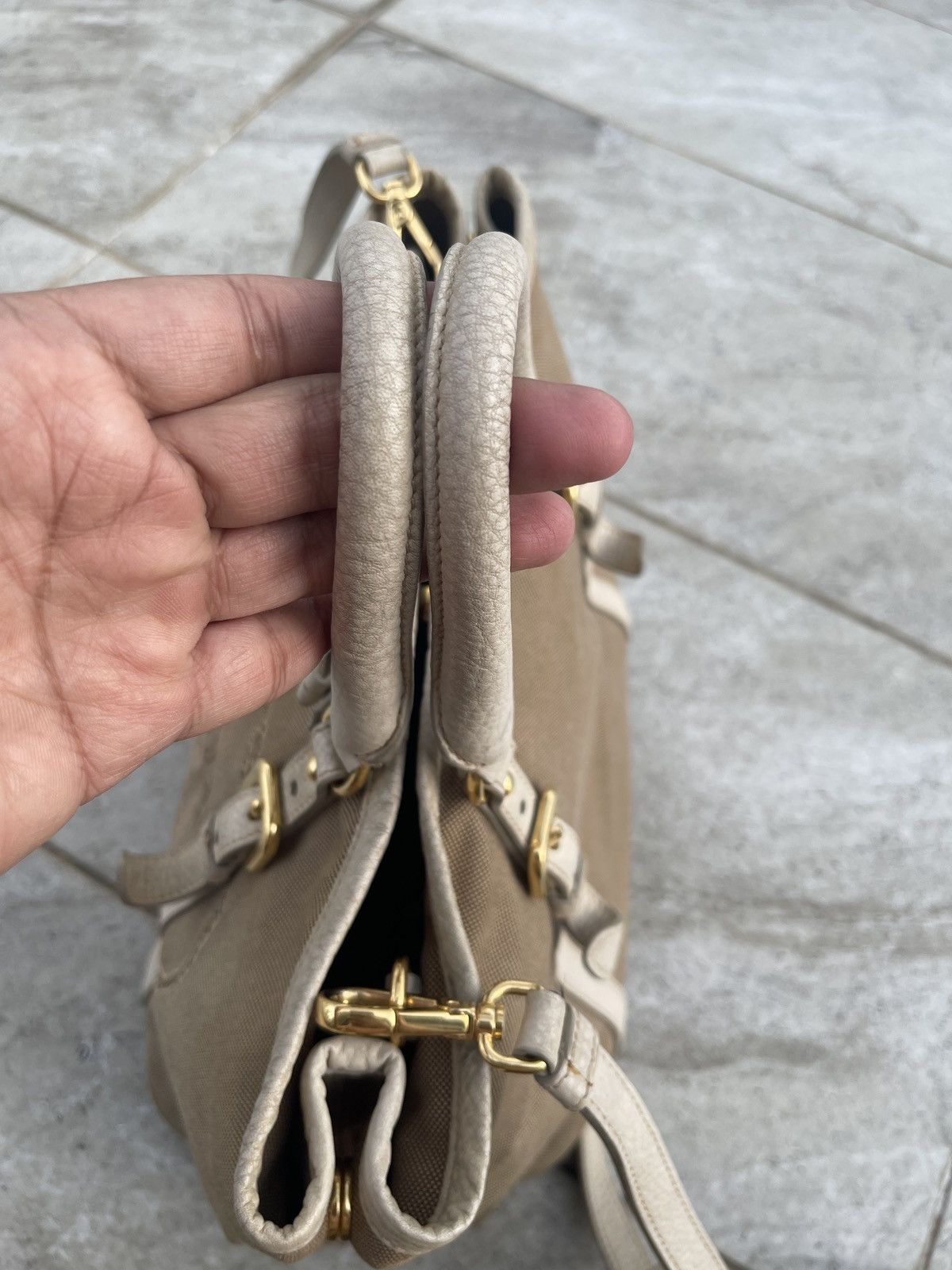 Prada Prada Logo Jacquard Canvas Bag Size ONE SIZE - 8 Thumbnail