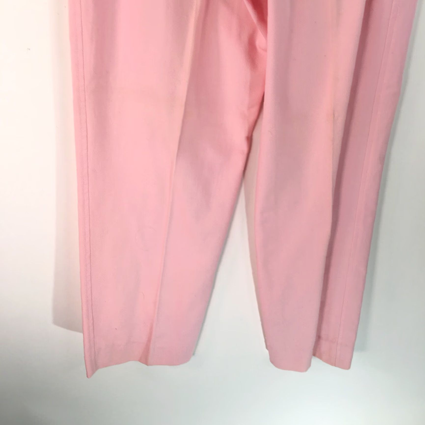 Vintage Harvé Benard Pink Pleated Dress Pants Women’s Size 10 28x30 Pinstripe Casual Regular Fit Size 32" / US 10 / IT 46 - 4 Thumbnail
