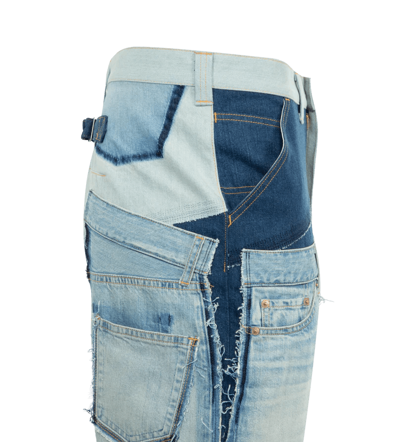 Junya Watanabe o1h1sh11225 Layered Jeans in Light Blue Size US 36 / EU 52 - 3 Thumbnail