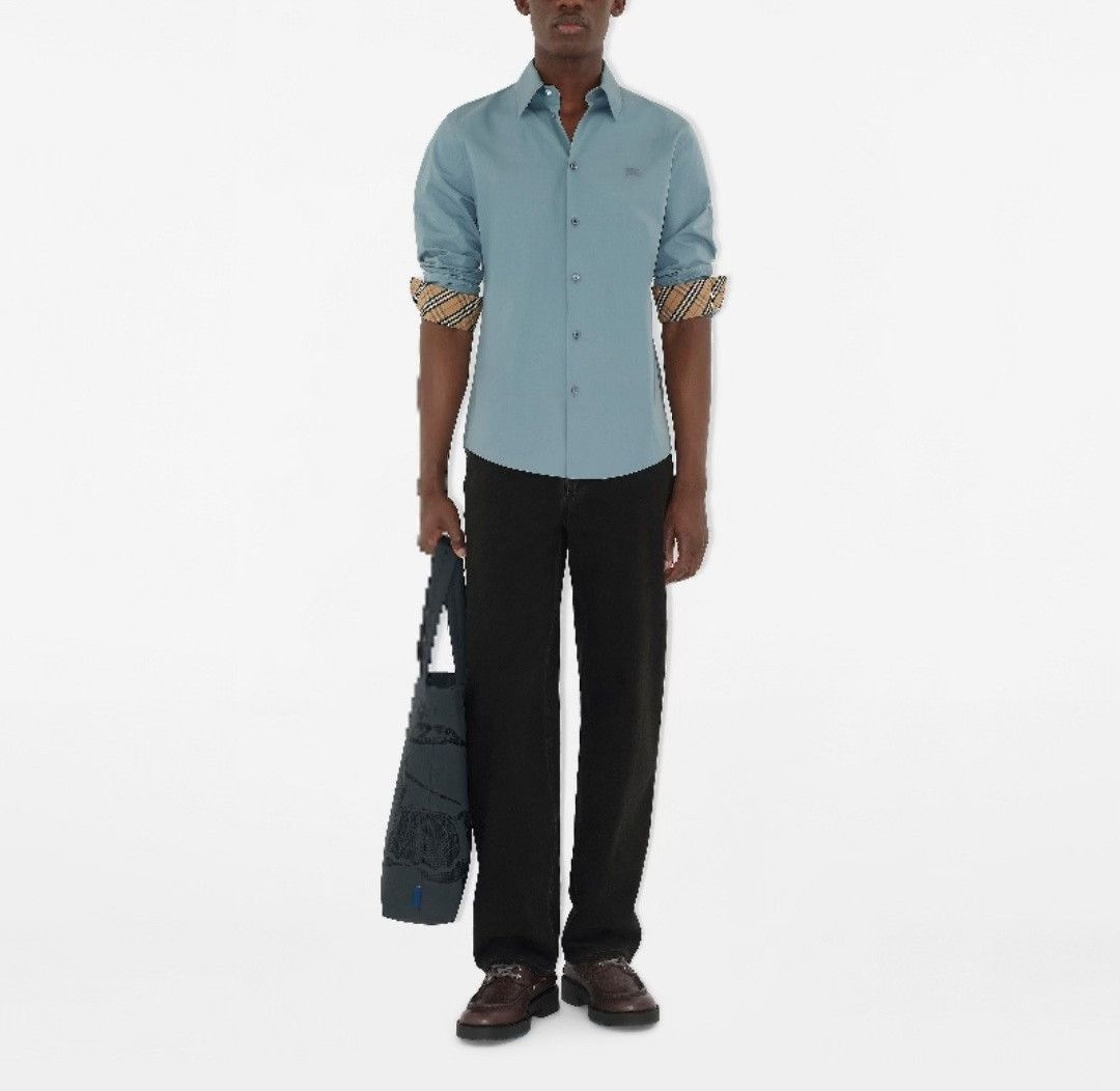 Burberry Burberry Men's Check Embroidered Shirt Size US M / EU 48-50 / 2 - 9 Thumbnail