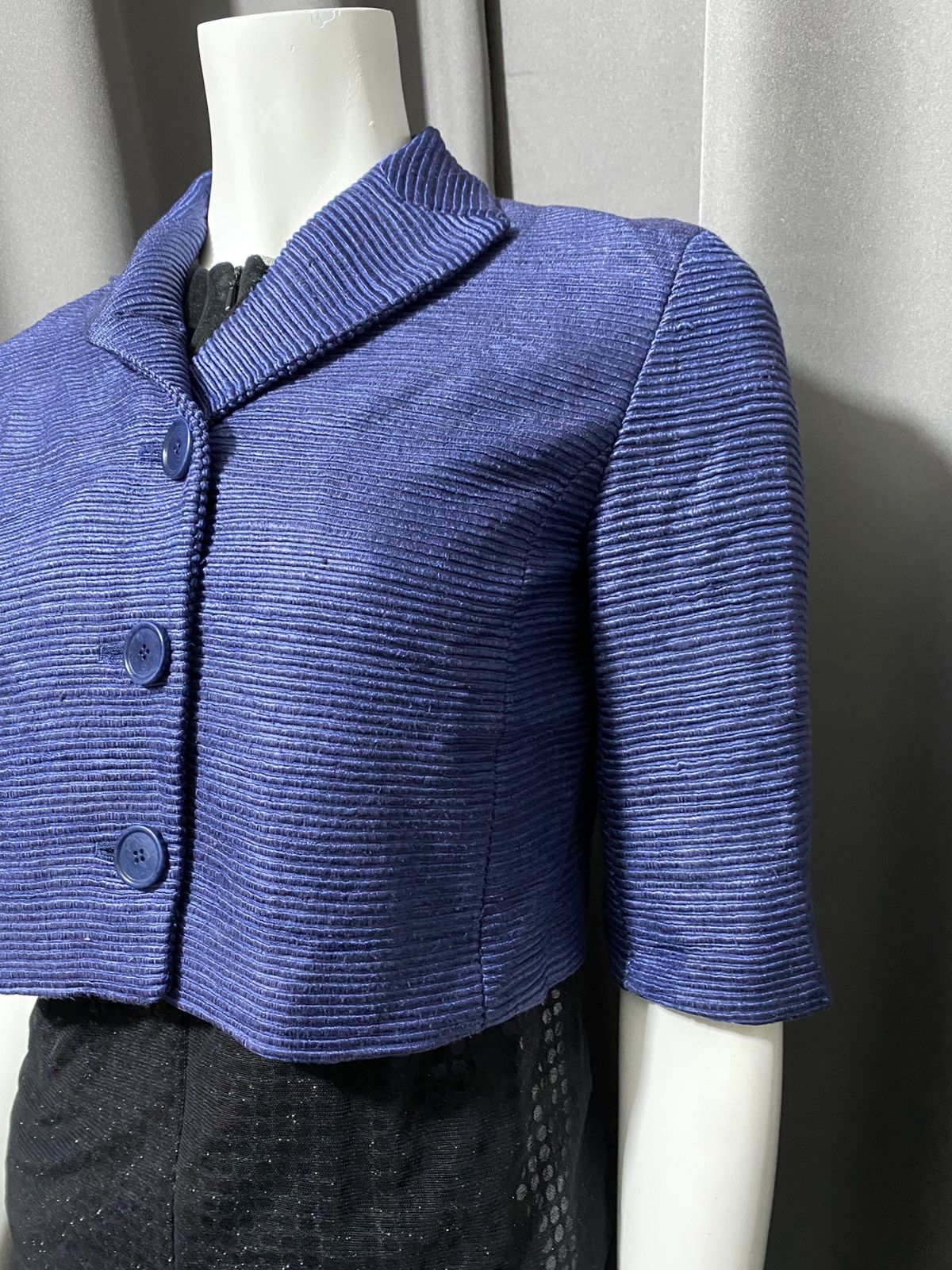 Akris Akris Punto- Cropped Mulberry Silk Jacket Size M / US 6-8 / IT 42-44 - 5 Thumbnail