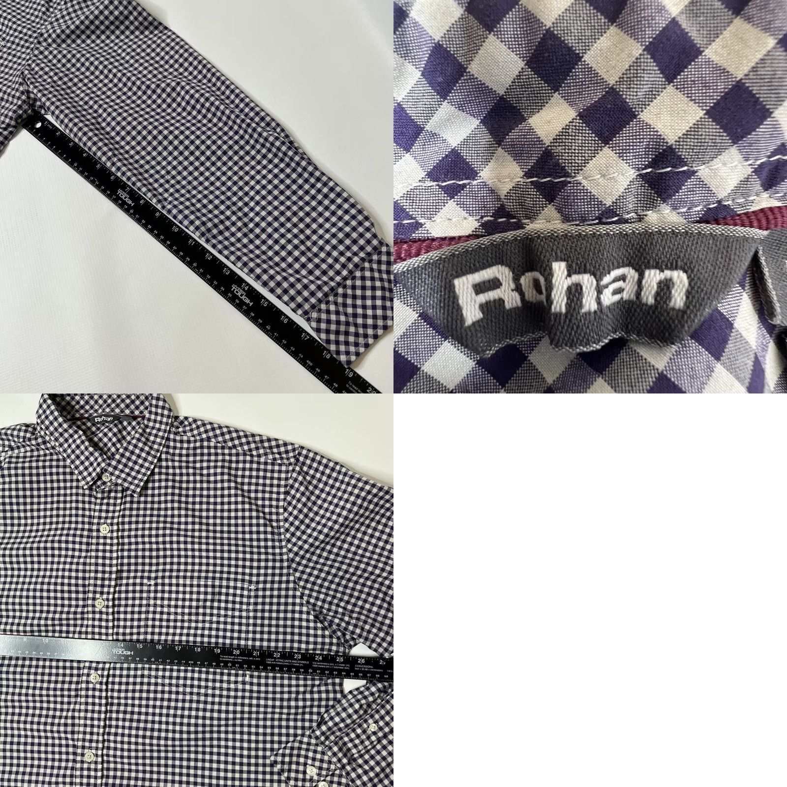 Vintage Rohan Worldview Shirt Gingham Check Purple Wicking Lightweight Mens XL Size Button-Up Shirt Size US XL / EU 56 / 4 - 8 Thumbnail