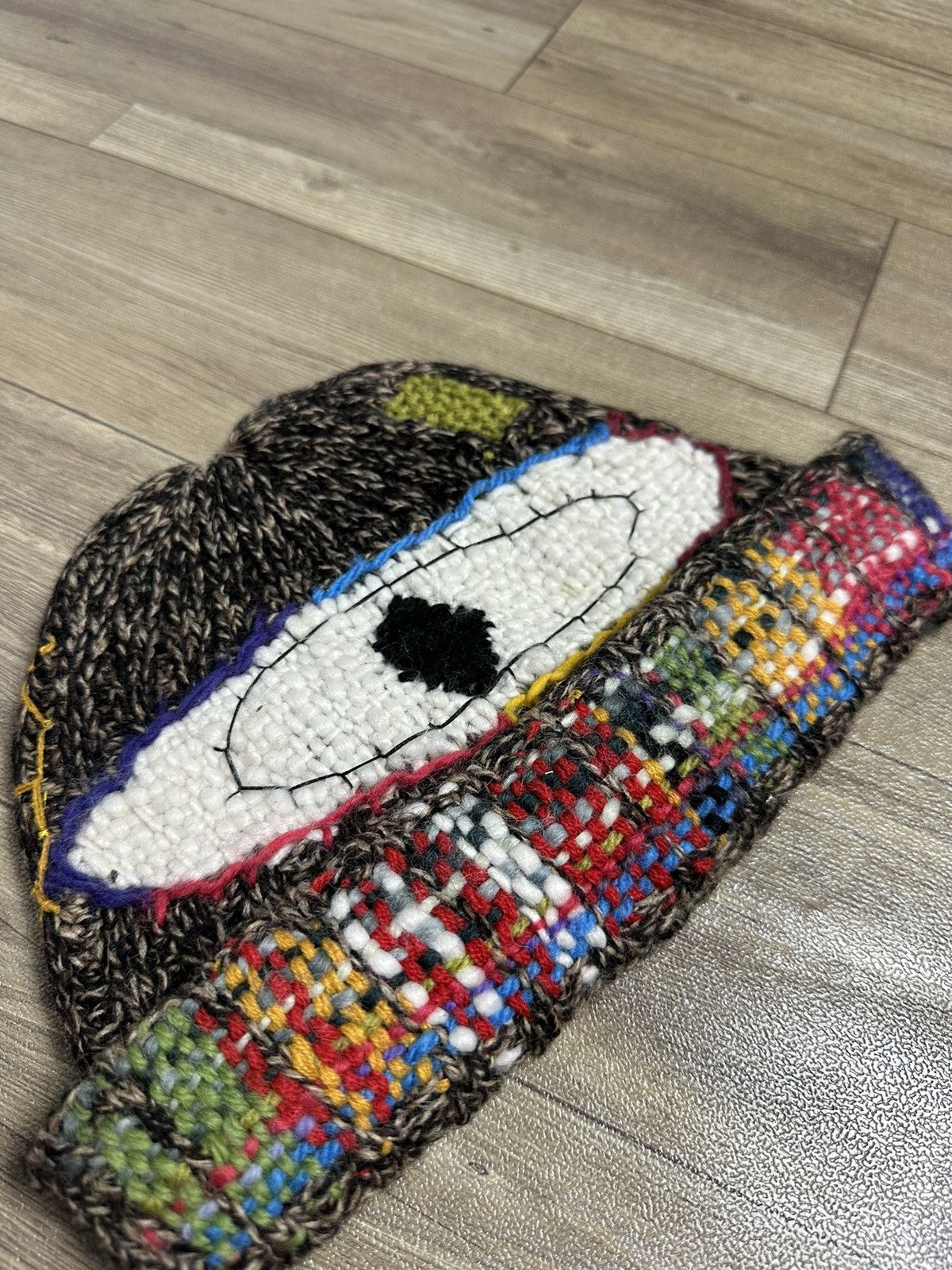 Handmade Custom Nice Design Art Knitted Eye Spiderweb Beanie Hats Size ONE SIZE - 11 Thumbnail