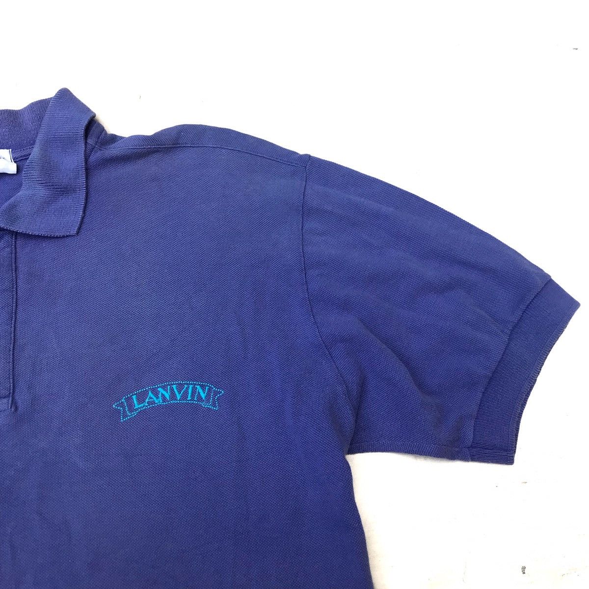 Lanvin × Vintage Vintage Lanvin Paris Purple Polo Shirt chest logo embroidere Size US M / EU 48-50 / 2 - 9 Thumbnail