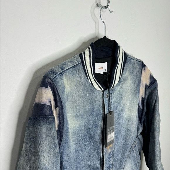 Rhude Rhude Lightening Denim Bomber Jacket Blue Men’s Large Size US L / EU 52-54 / 3 - 4 Thumbnail