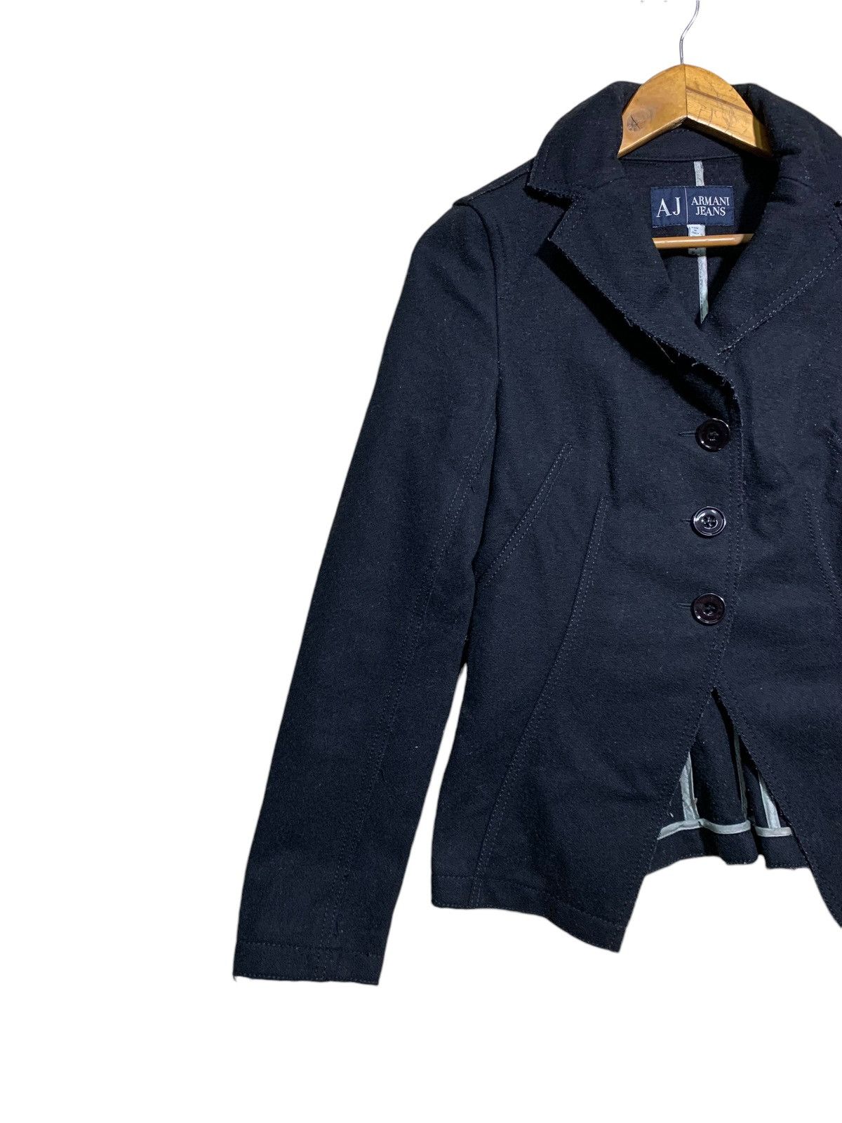 Armani × Armani Collezioni 🔥ARMANI JEANS WOOL JACKETS BLACK Size M / US 6-8 / IT 42-44 - 2 Thumbnail