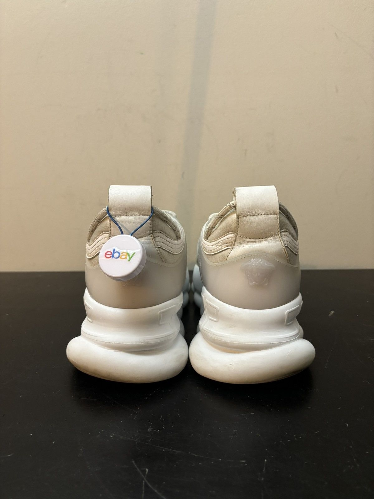 Versace Versace Chain Reaction Suede Sneakers White Size US 7 / EU 40 - 5 Thumbnail