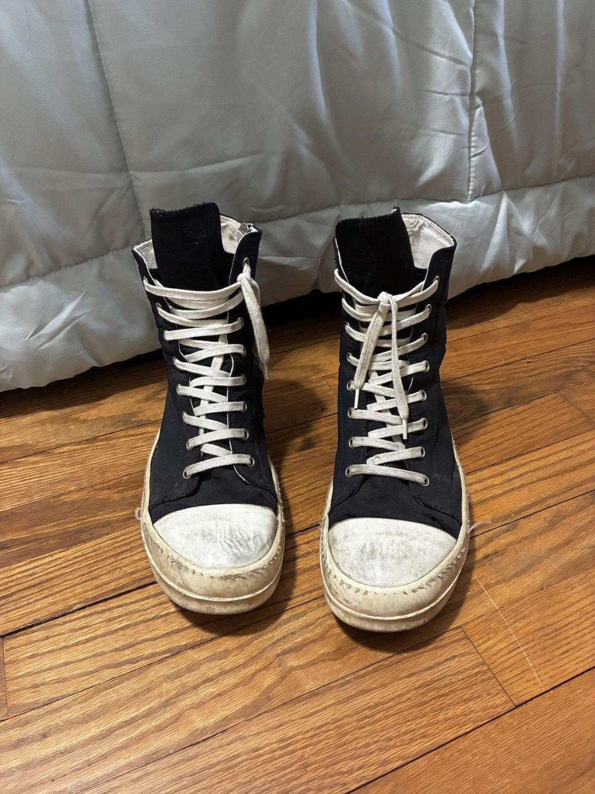 Rick Owens Drkshdw Rick Owens 2015 Nylon Ramones Size US 9 / EU 42 - 1 Thumbnail