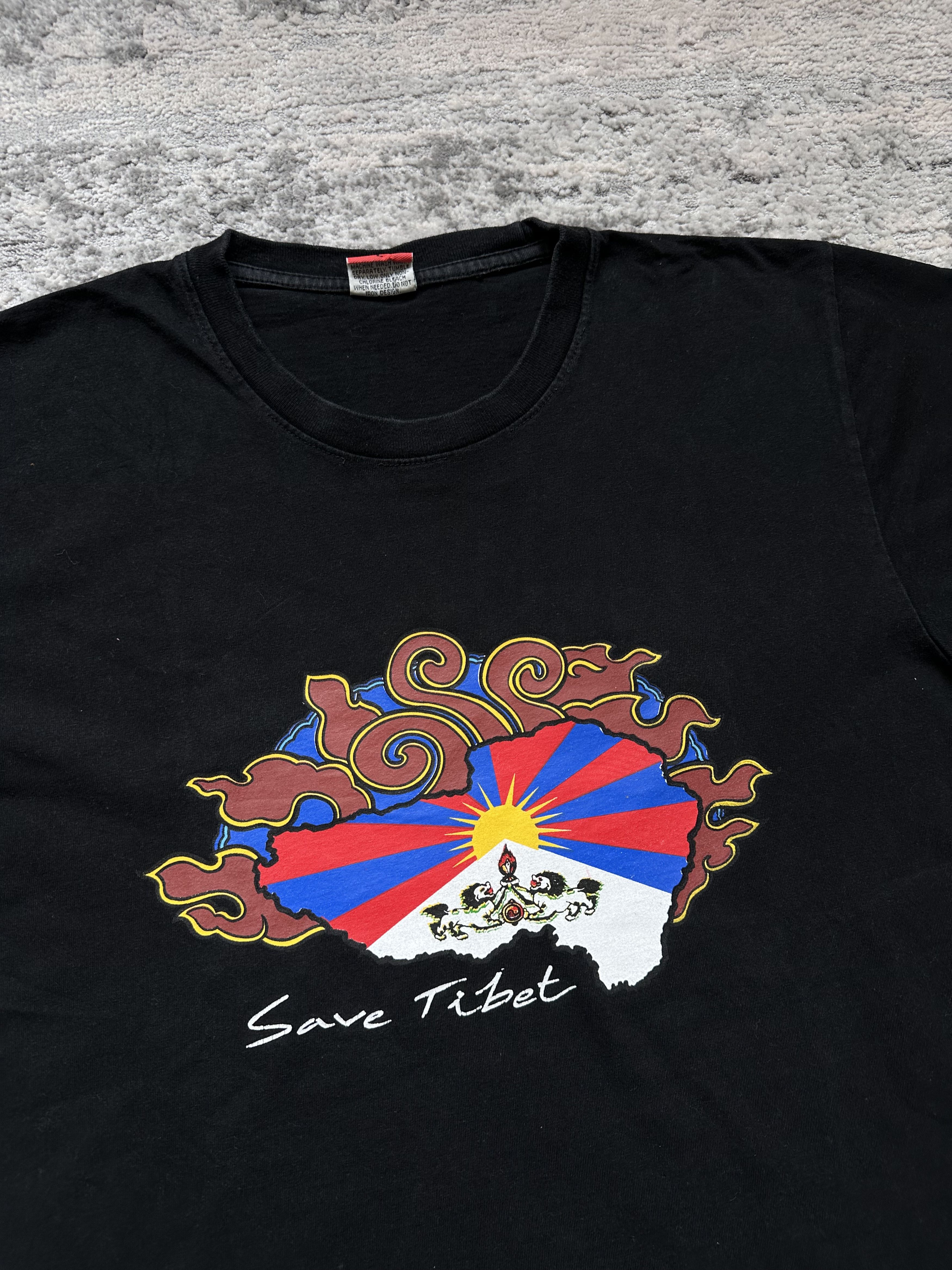 Vintage Save Tibet vintage t shirt Size US L / EU 52-54 / 3 - 3 Thumbnail