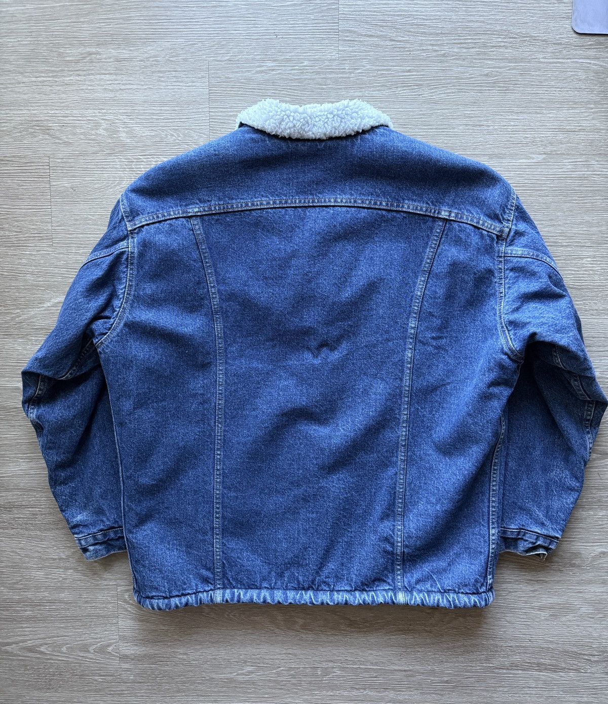Levi's Vintage Clothing 80’s Long Denim Sherpa Jacket USA Made Size US XL / EU 56 / 4 - 8 Thumbnail
