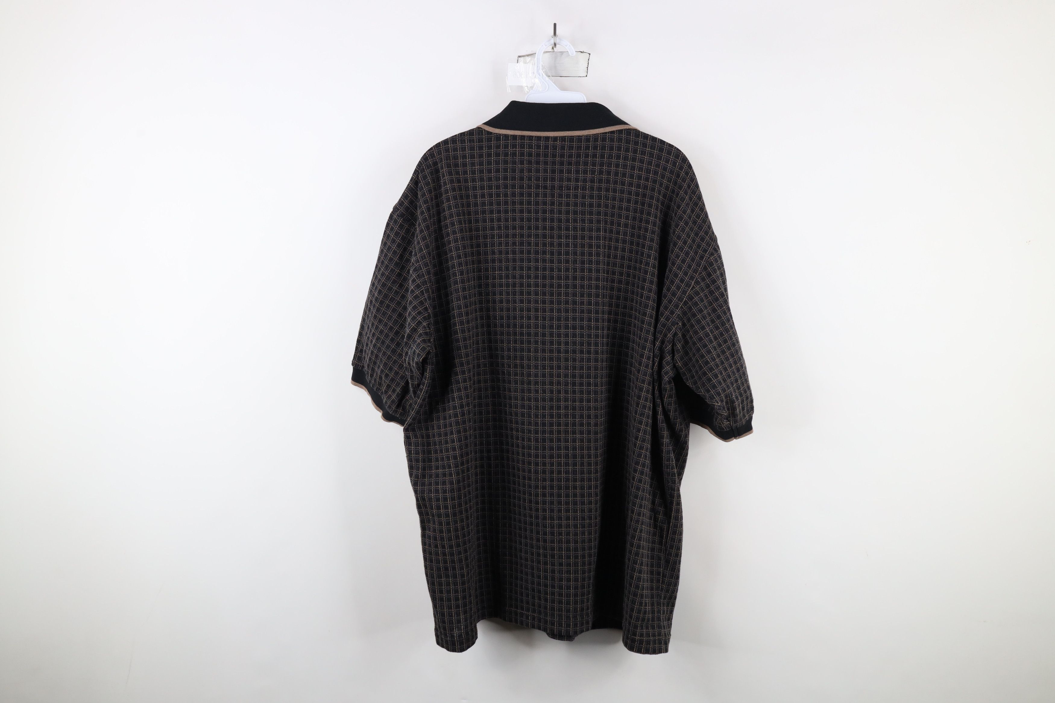 Vintage Vintage 90s Streetwear Checkered Knit Collared Polo Shirt Size US L / EU 52-54 / 3 - 9 Thumbnail