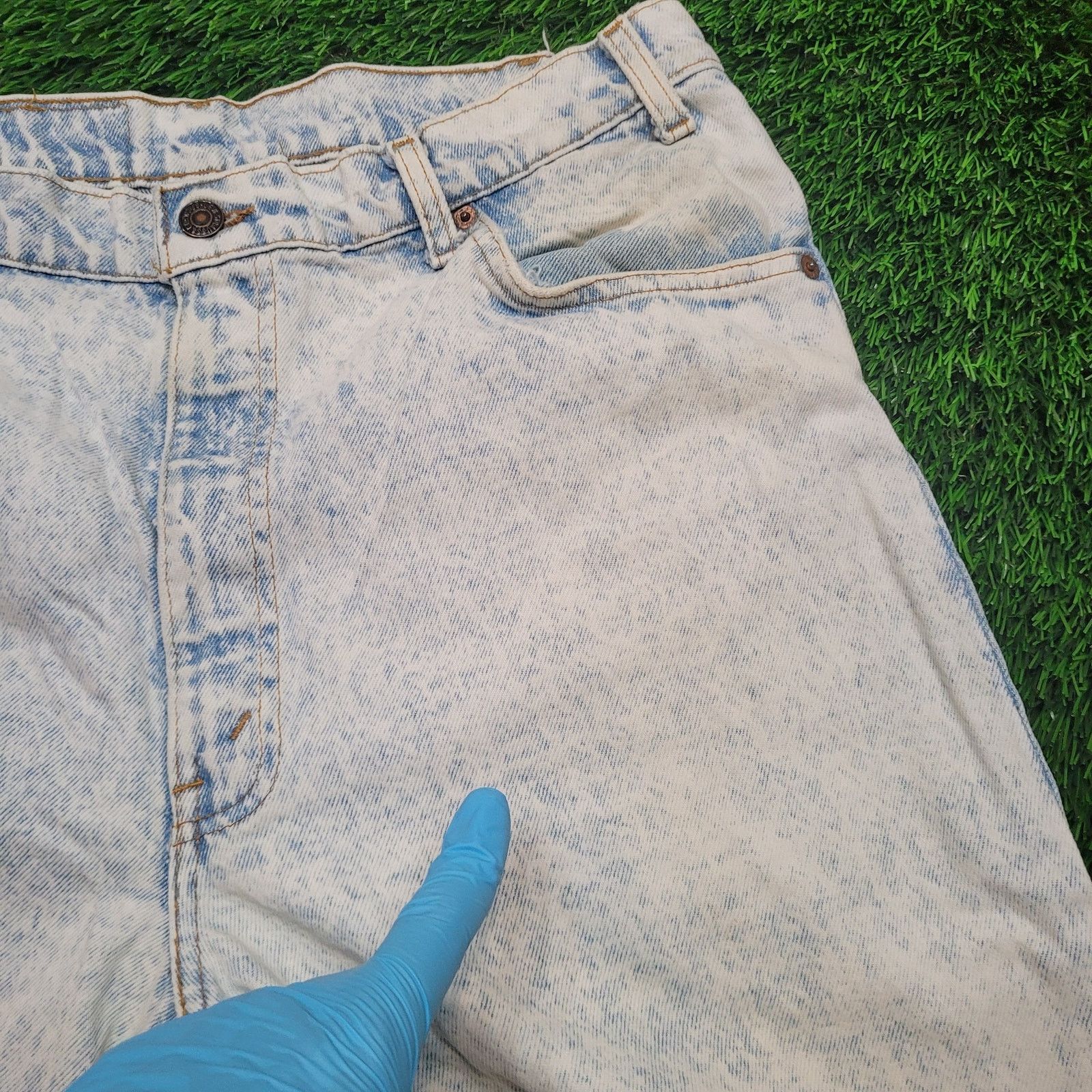 Levi's VTG 80s Orange Tab Levis 550 Acid Wash Jeans 36x30 Baggy Size US 36 / EU 52 - 4 Thumbnail