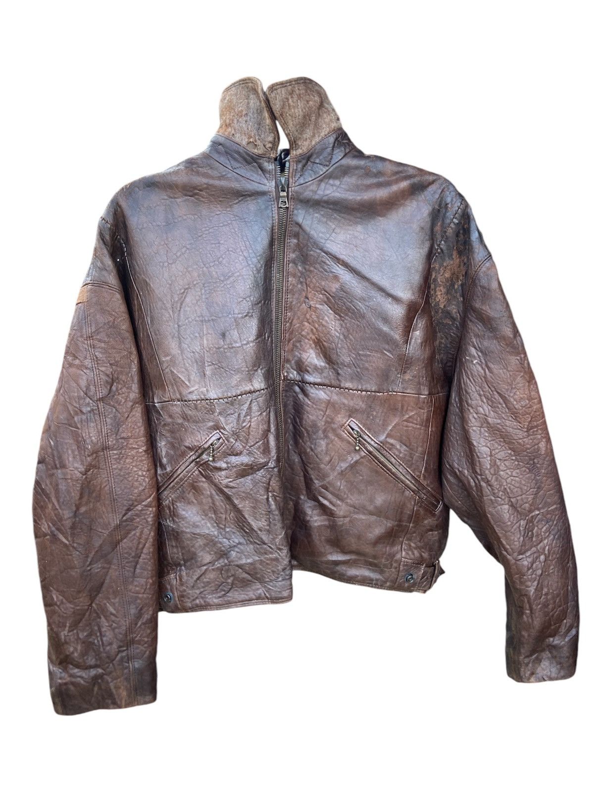 Gianfranco Ferre × Vintage Metal patch GFF Gianfranco Ferre vintage leather jacket Size US M / EU 48-50 / 2 - 14 Thumbnail