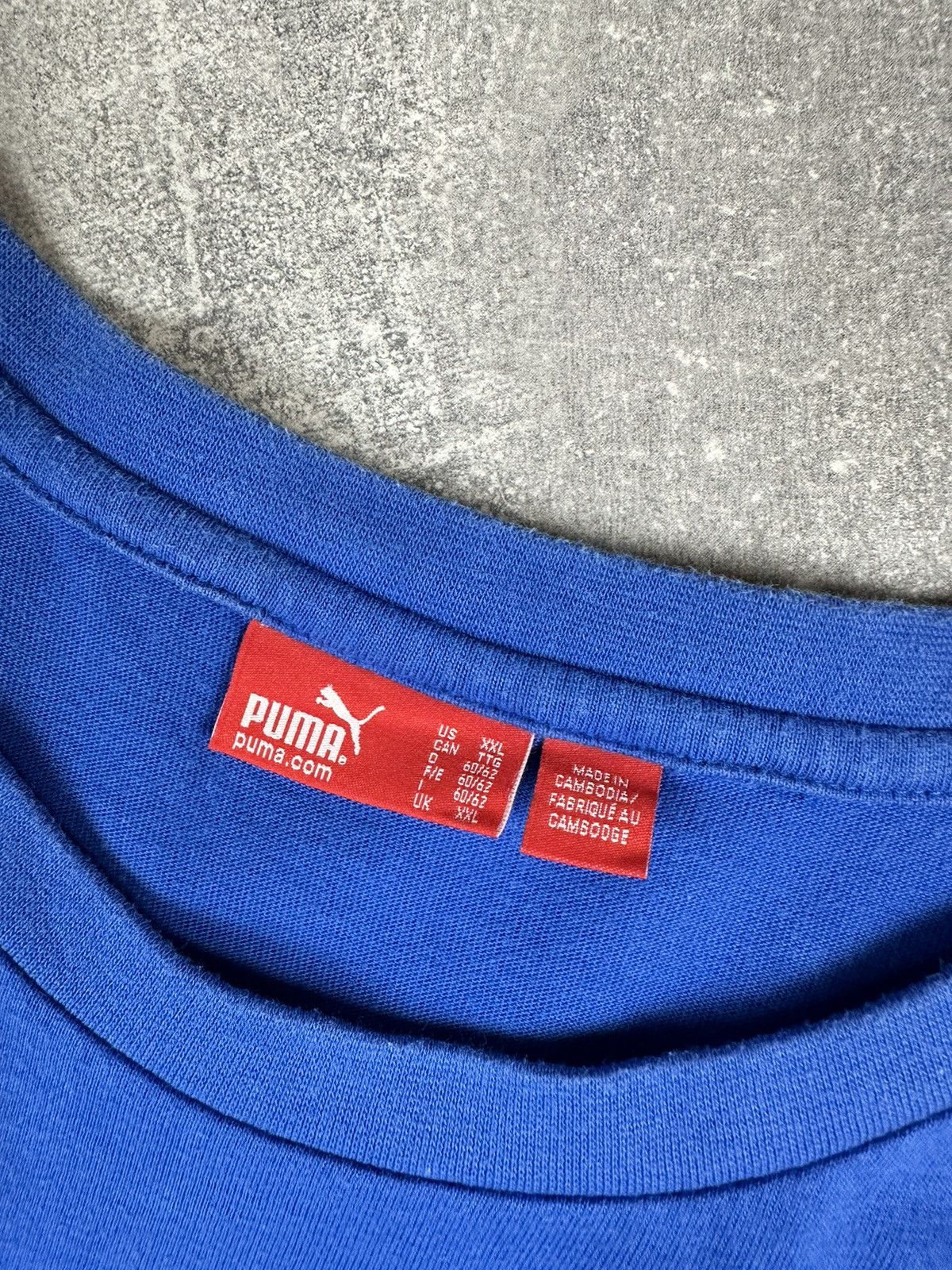 Puma Puma Italia Retro Overprint Logo Cotton T-Shirt Size US XXL / EU 58 / 5 - 4 Thumbnail