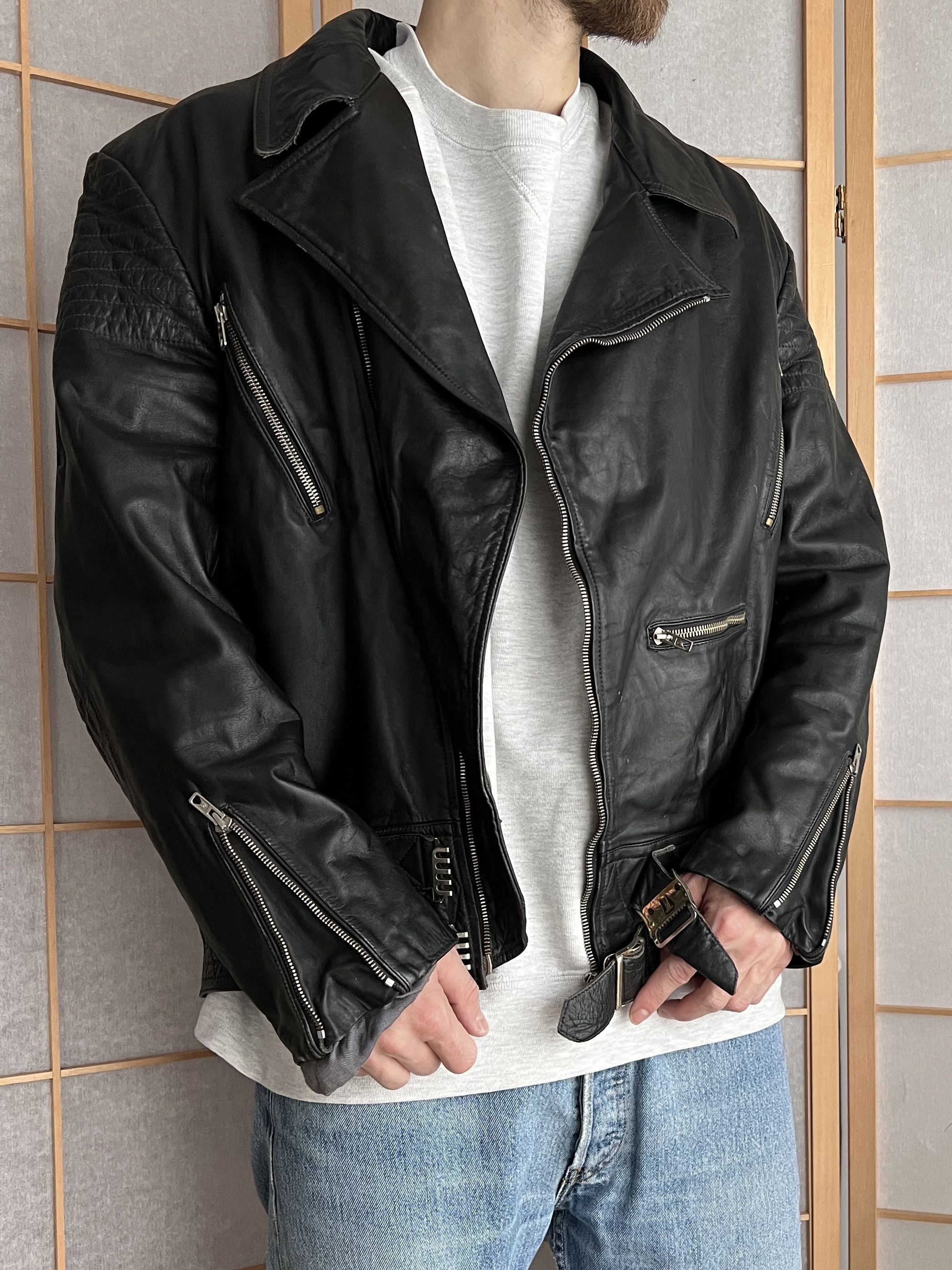 If Six Was Nine 14th Addiction balenciaga style leather jacket biker bomber Size US L / EU 52-54 / 3 - 10 Thumbnail
