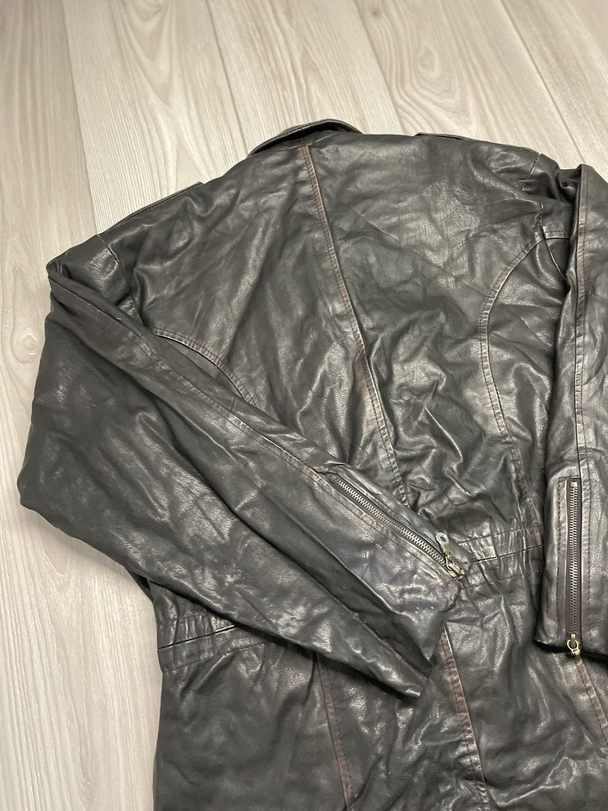 Vintage Vintage 80s 90s The Flying jacket moto leather archive Size US L / EU 52-54 / 3 - 10 Thumbnail