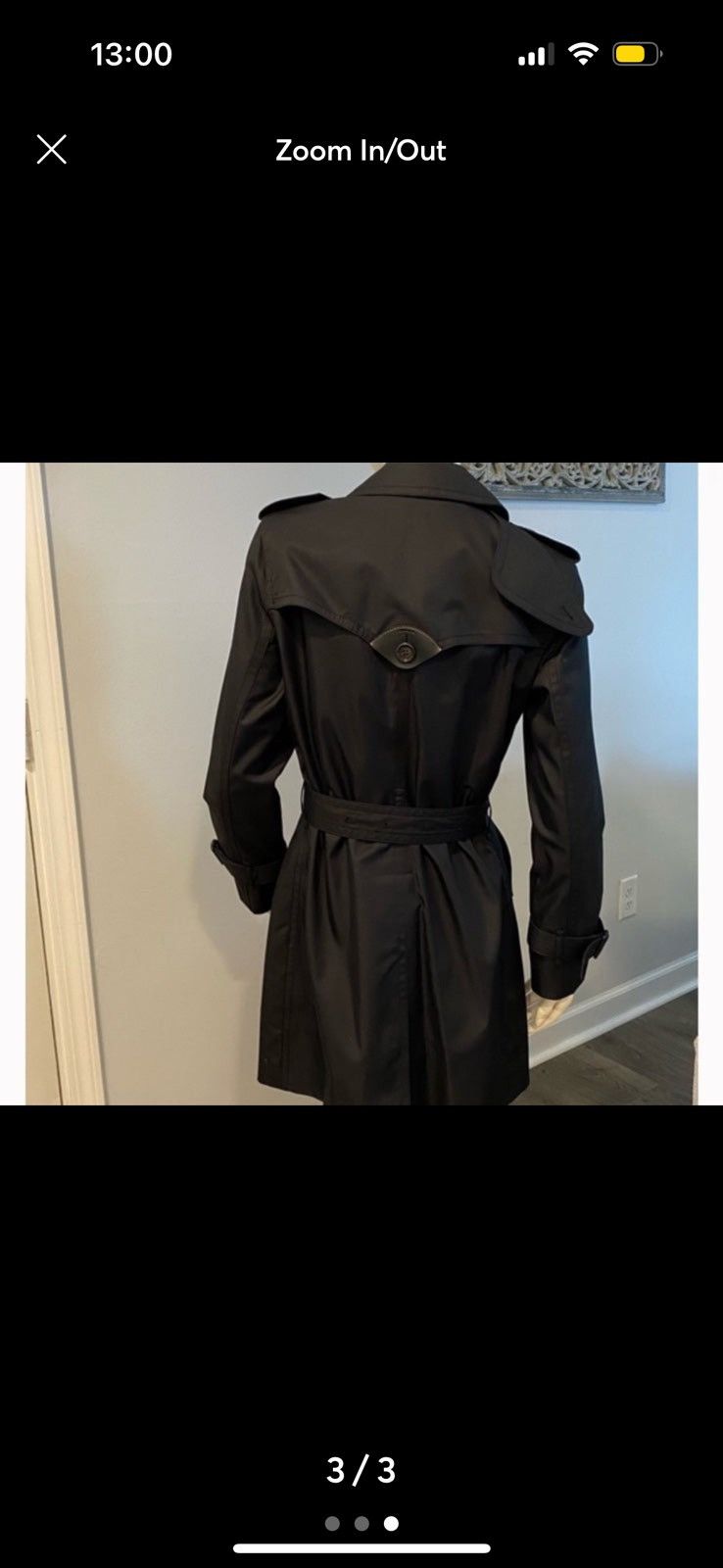 Coach Coach Women's Trench Coat Black Size XS / US 0-2 / IT 36-38 - 3 Thumbnail