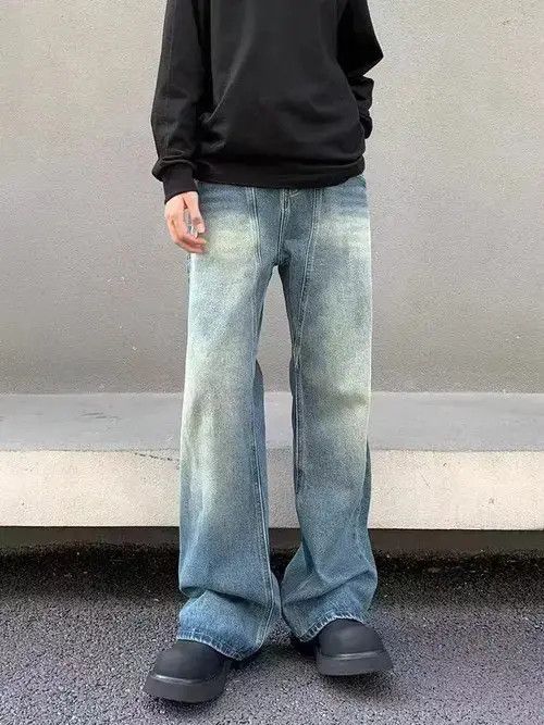 Japanese Brand × Jean Vintage vibe style washed and aged blue micro jeans Size US 32 / EU 48 - 1 Thumbnail
