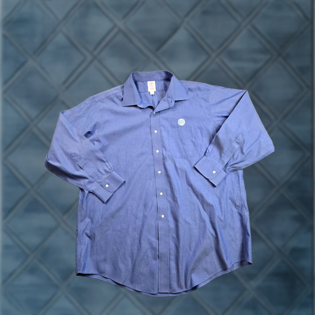 Brooks Brothers Brooks Brothers Shirt Mens 17.5-33 Blue Button Up Long Sleeve Size US XXL / EU 58 / 5 - 1 Thumbnail
