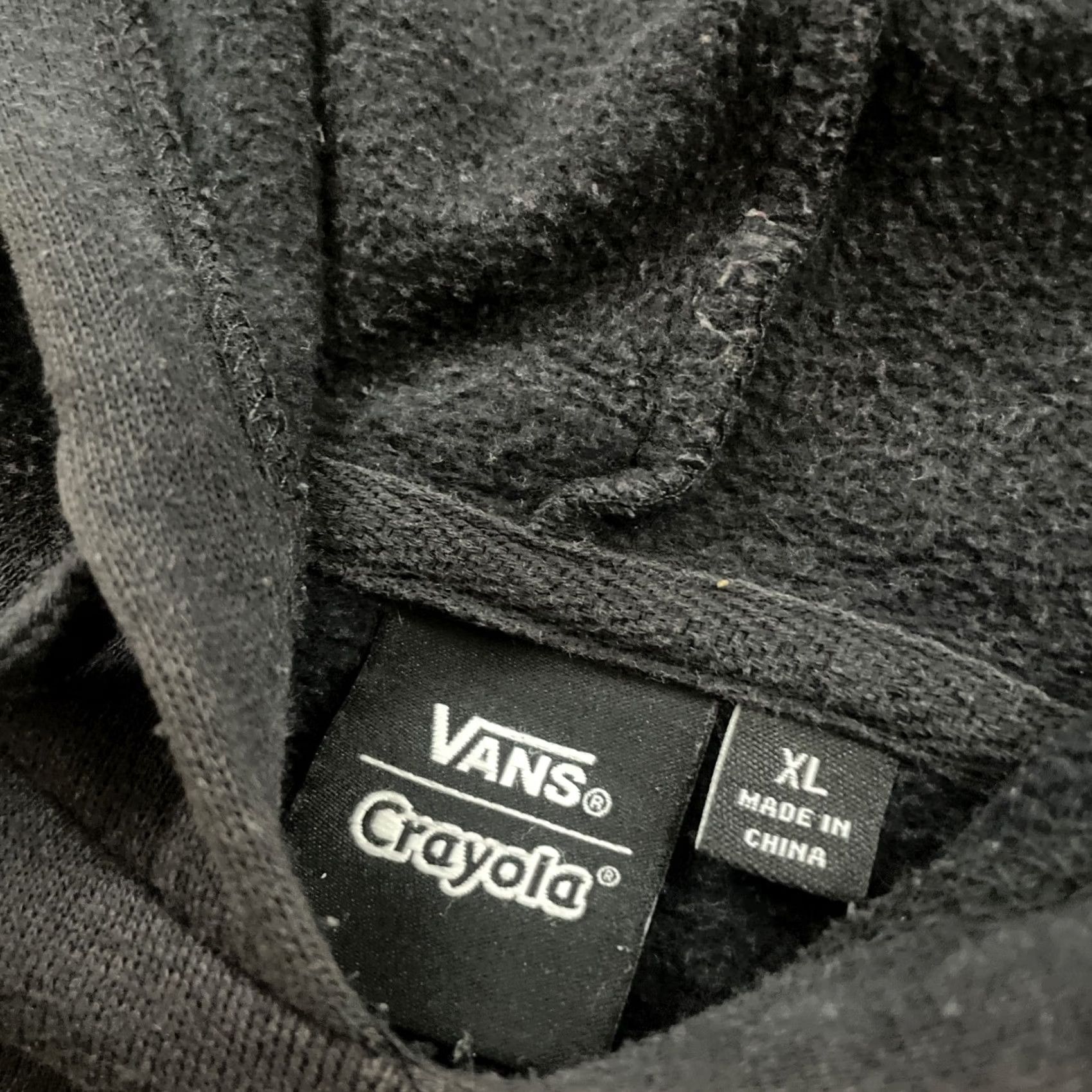 Vans VANS Hoodie Adult XL Black Graphic Floral Crop Crayola Skater School Cement: Pullover, Logo, All Seasons, Lined, Unisex Adults, Streetwear Size XL / US 12-14 / IT 48-50 - 6 Thumbnail
