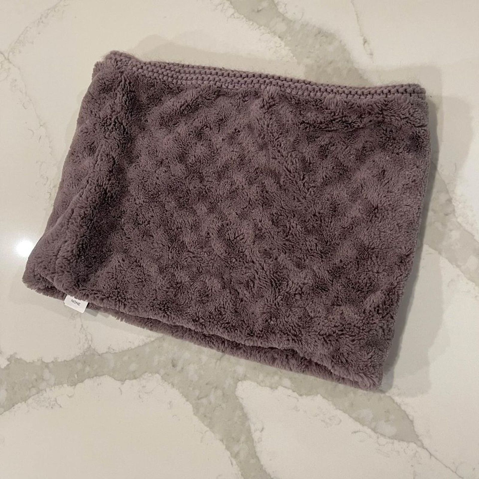 Loft Loft NWT Faux Fur Muff Scarf Brown Patterned Knit Inside Size ONE SIZE - 1 Thumbnail