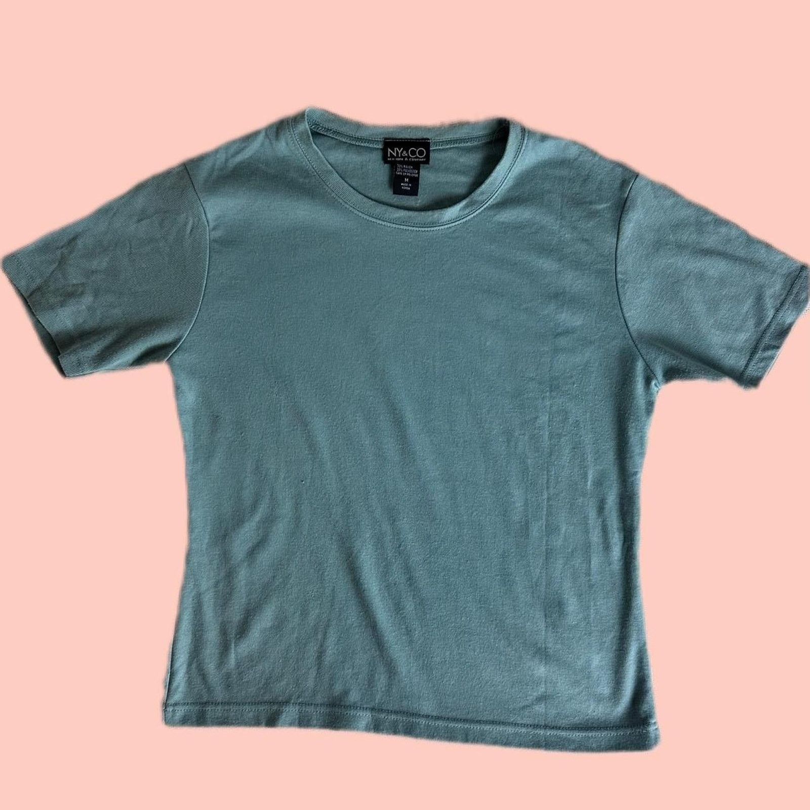 Other NY & Co Teal Blue Blouse Size Medium Short Sleeve Casual Top Size M / US 6-8 / IT 42-44 - 1 Thumbnail